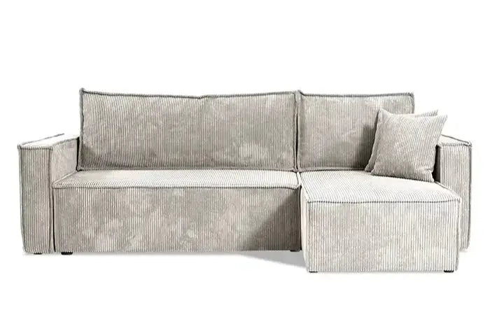 COSY - Canapé d'angle convertible - 242x147cm - Gris Claire