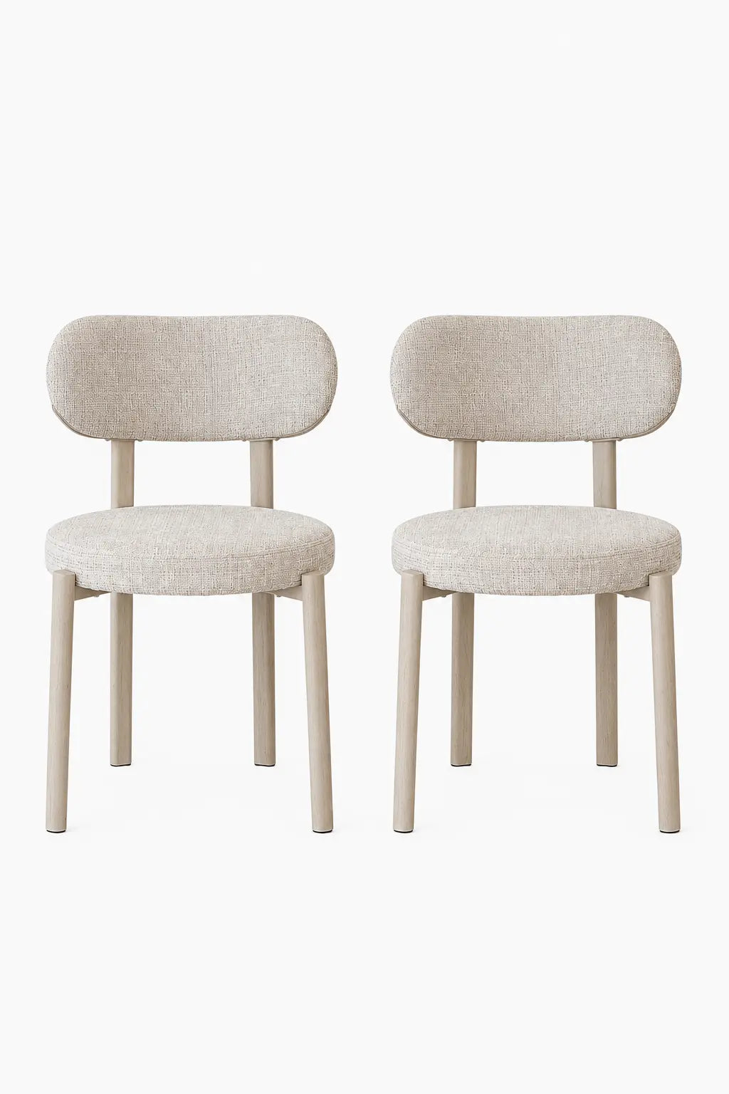 Chaise Bosco velours beige – Lot de 4 Rêve de Chic