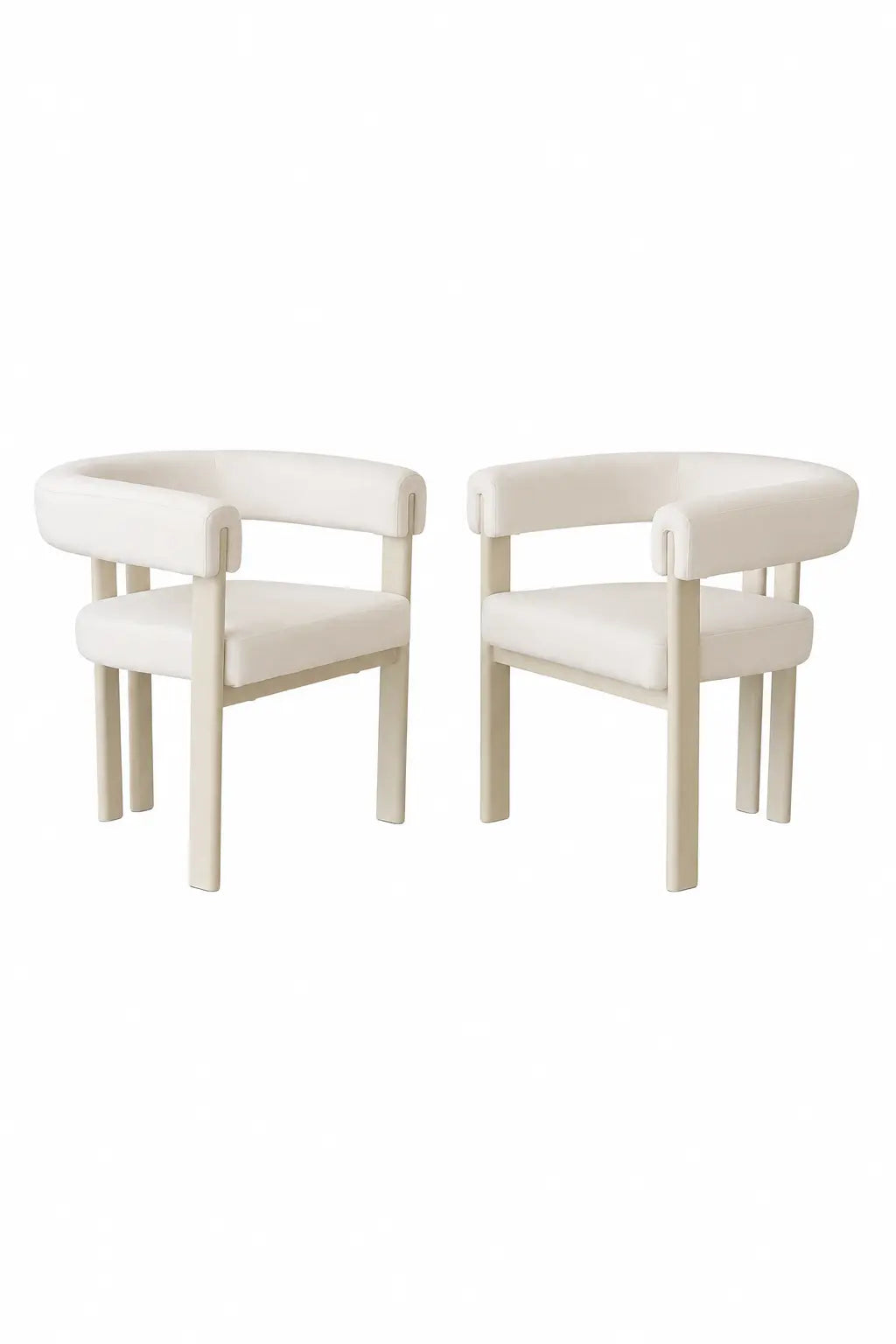 Chaise Lizéa velours beige – Lot de 4 Rêve de Chic