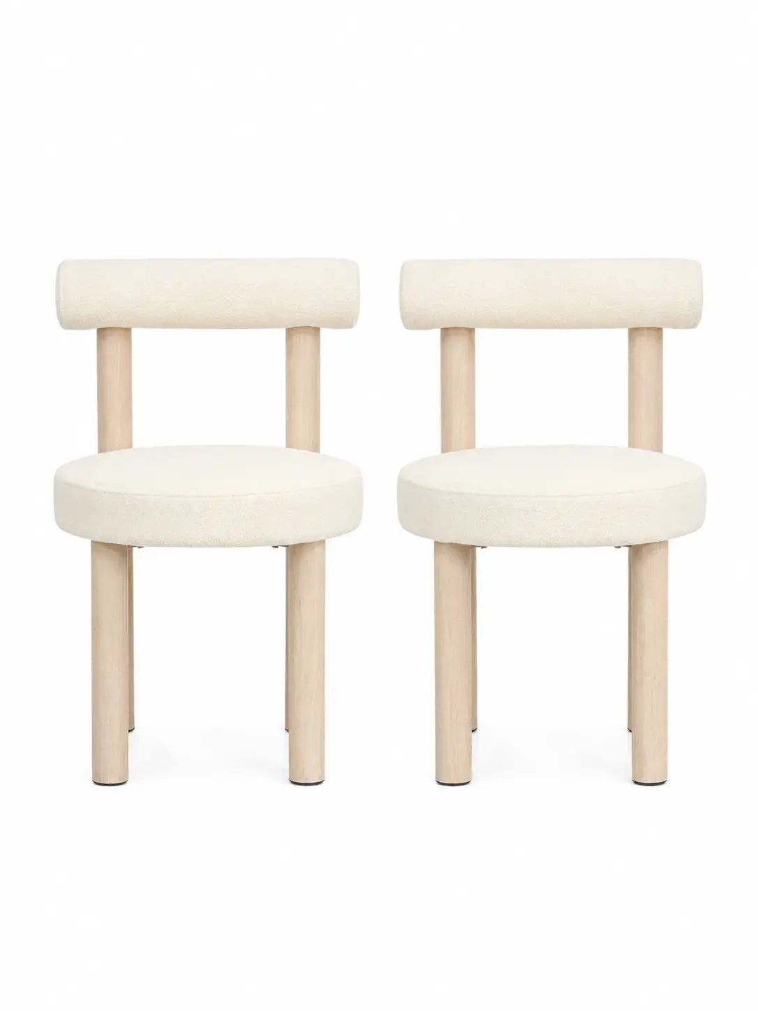 Chaise Soltis velours blanc cassé – Lot de 4 Rêve de Chic