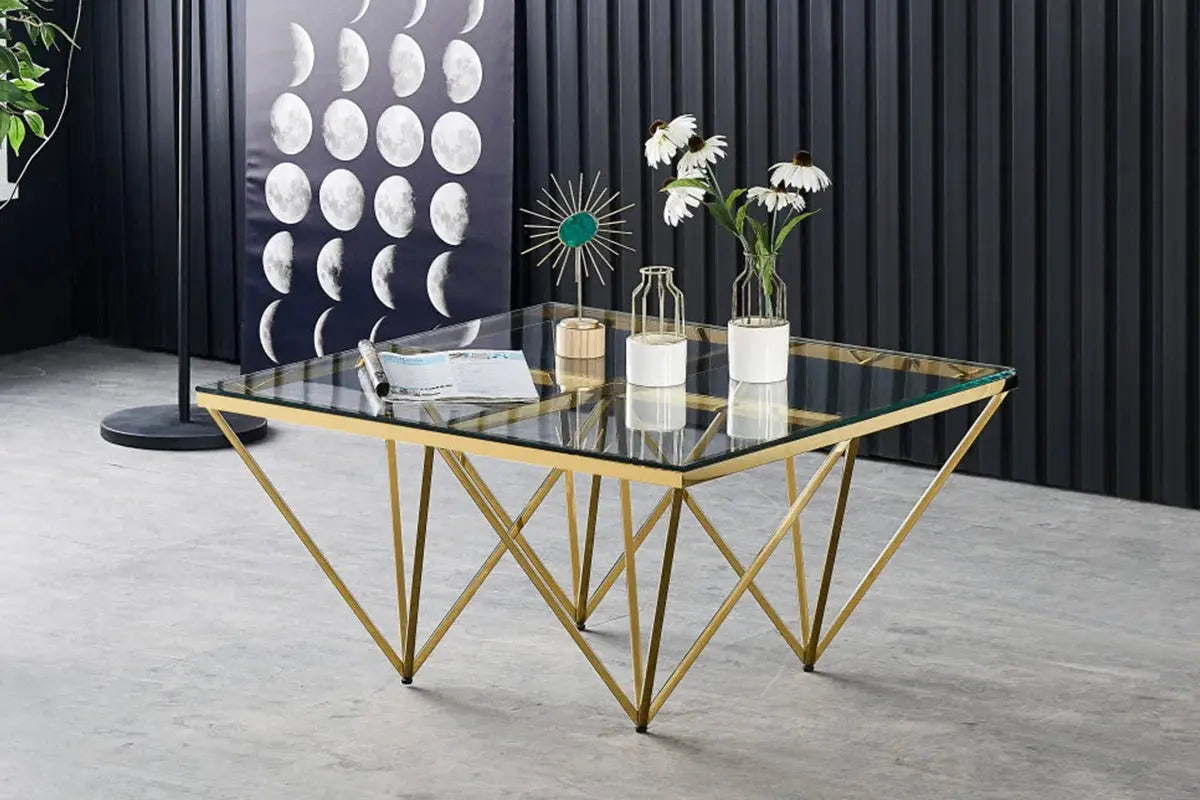 GIZE - Table Basse Effet Verre Trempé Rêve de Chic