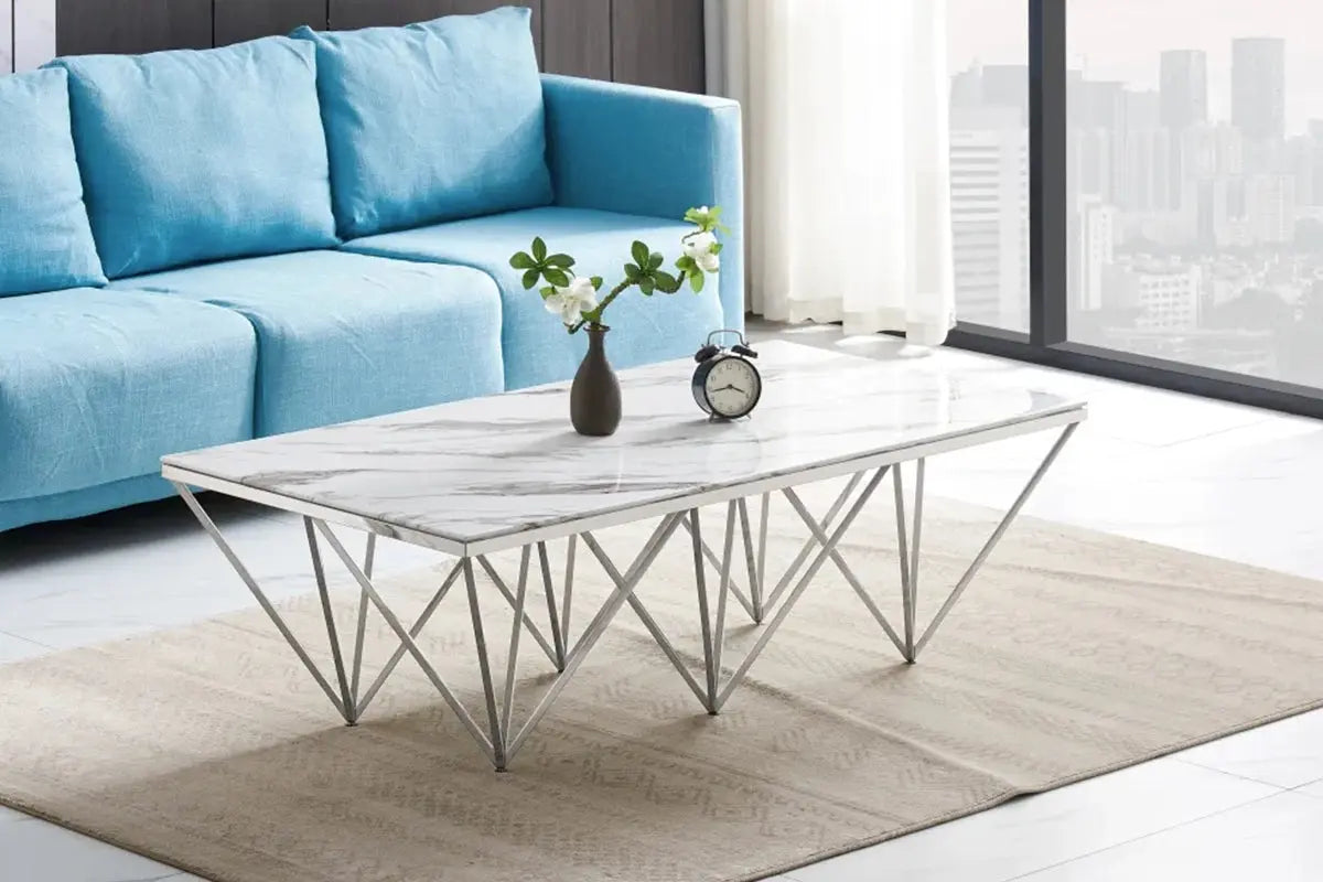 GIZE - Table Basse Effet Verre Trempé Rêve de Chic