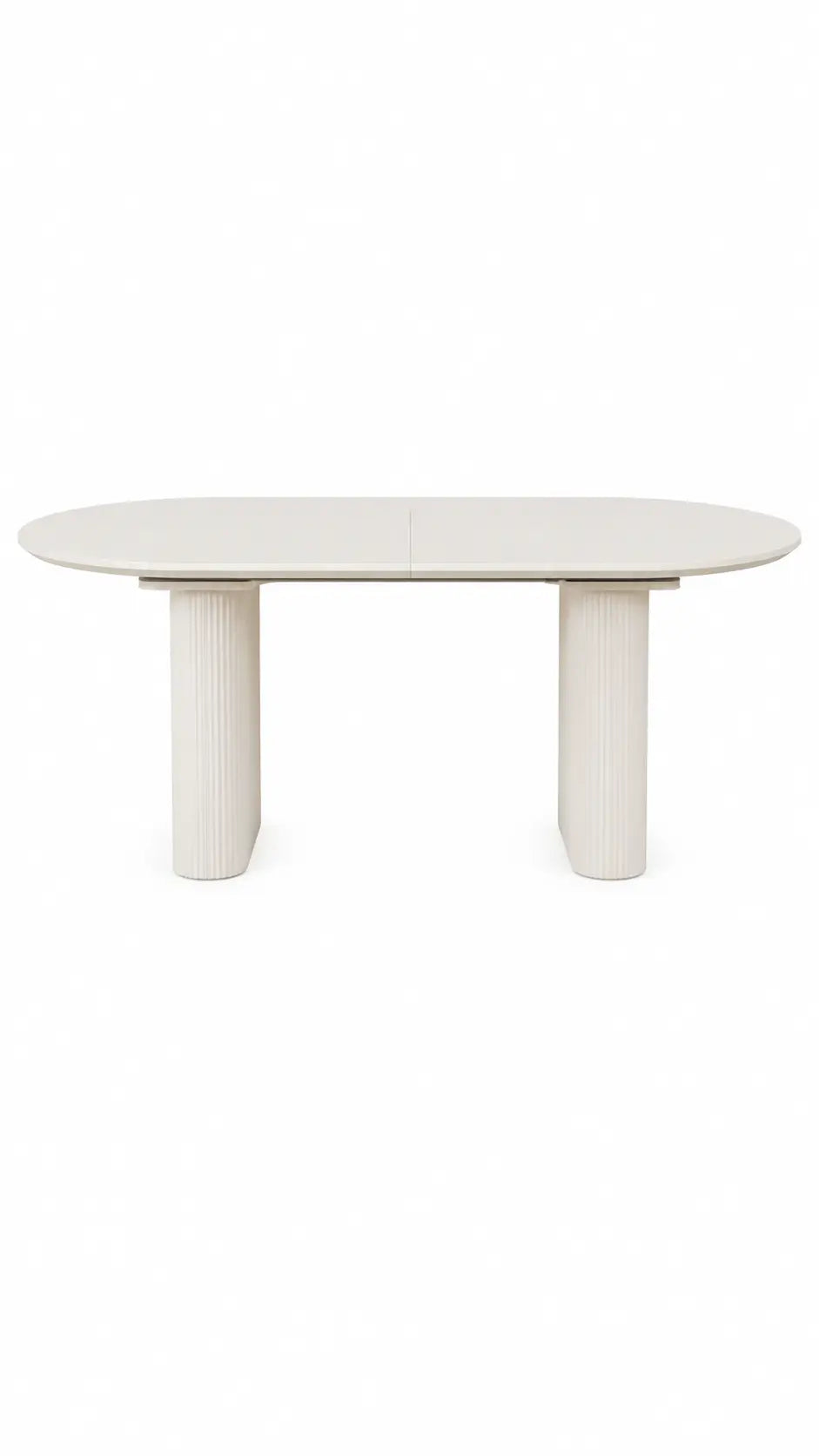 Pack Complet – Canapé Odyssée velours blanc cassé + Tables basses Saris + Table à manger Iris extensible + 6 chaises Soltis + Lit coffre Songe + Matelas Fluffy 160x200 Rêve de Chic