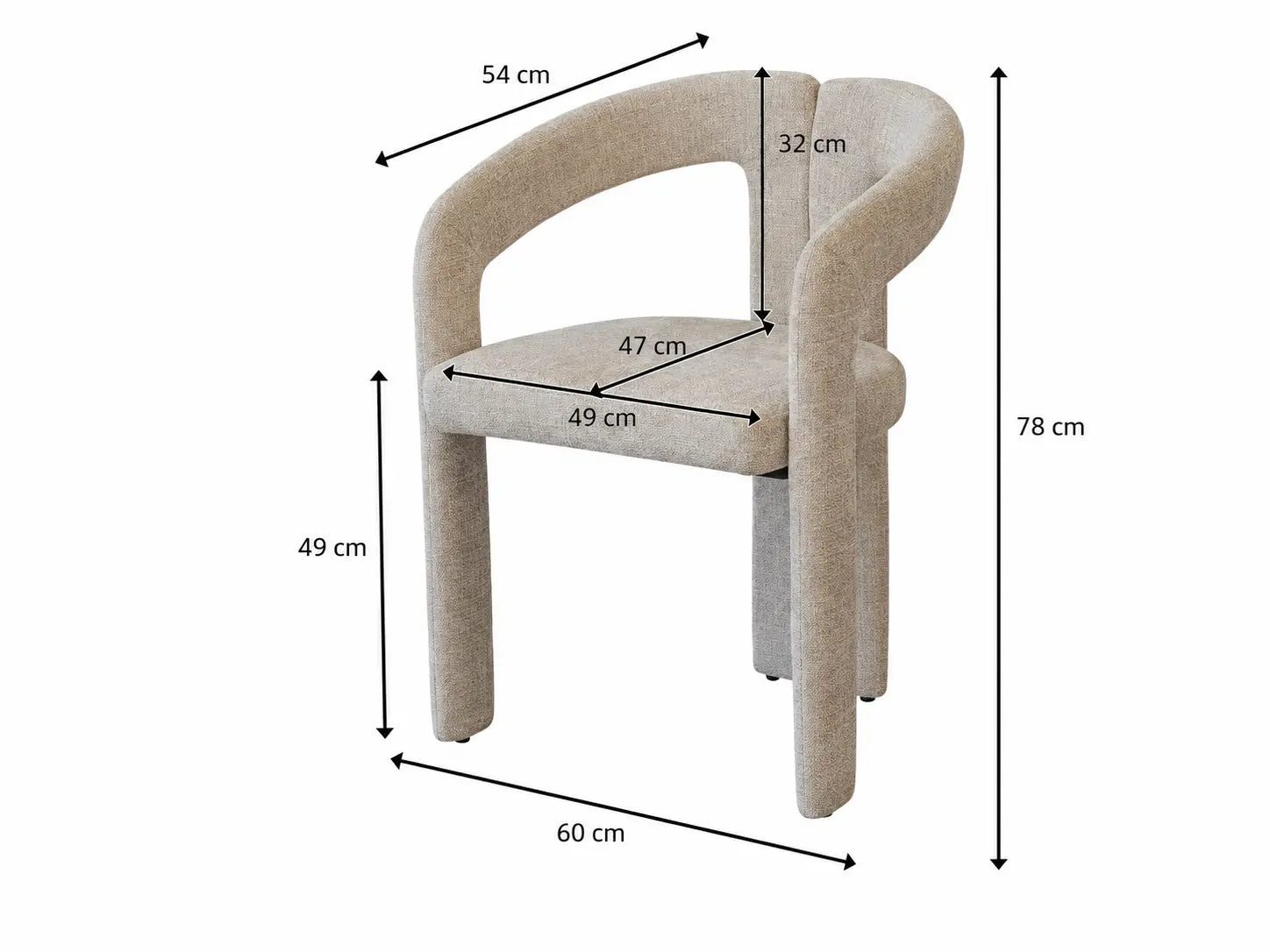 Pack Ilia + Kaya – Table à manger ovale céramique beige effet travertin + 4 chaises tissu chenille beige Rêve de Chic