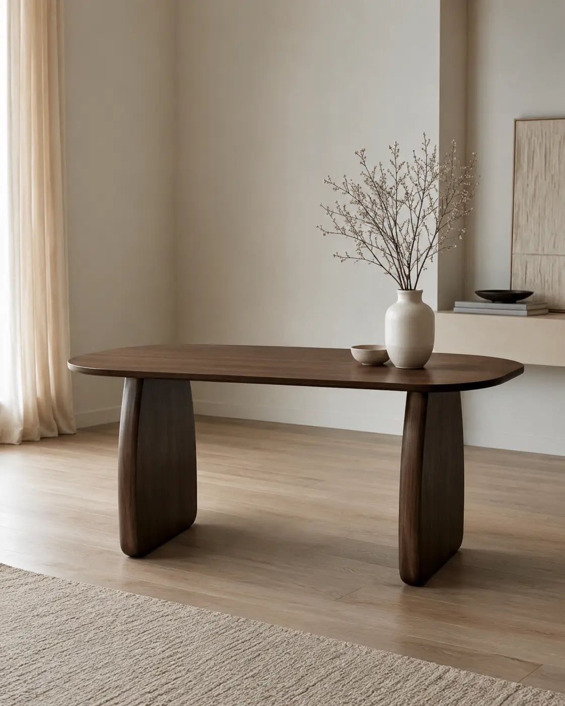 Table à manger Havana marron effet bois noyer Rêve de Chic