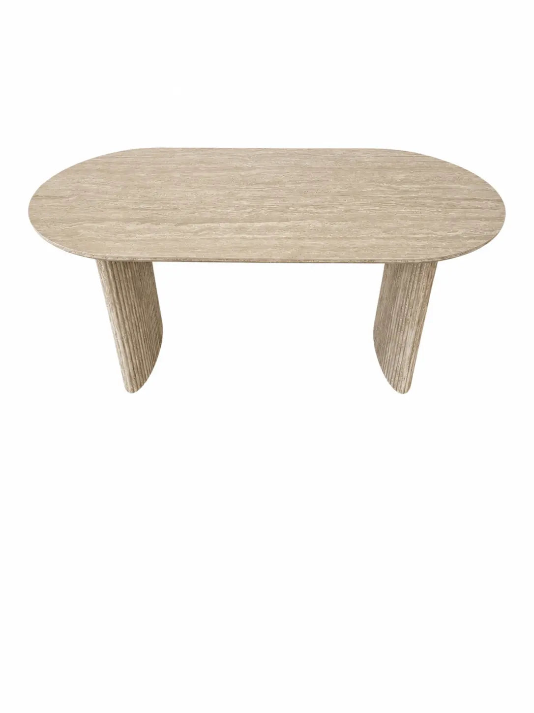 Table à manger Ilia beige effet travertin Rêve de Chic
