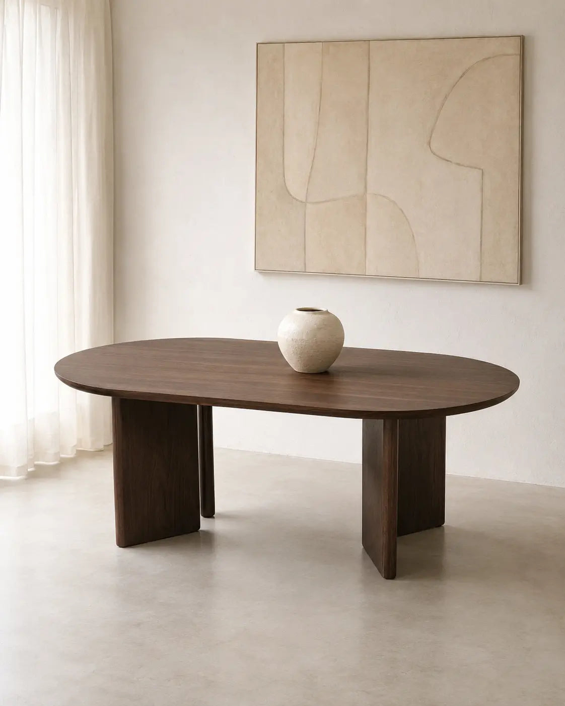 Table à manger Tayga marron effet bois noyer Rêve de Chic