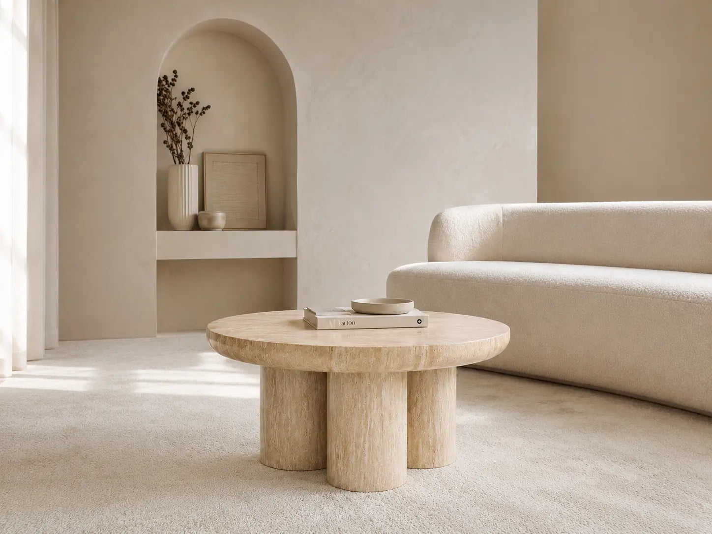 Table basse Aldo effet travertin Rêve de Chic