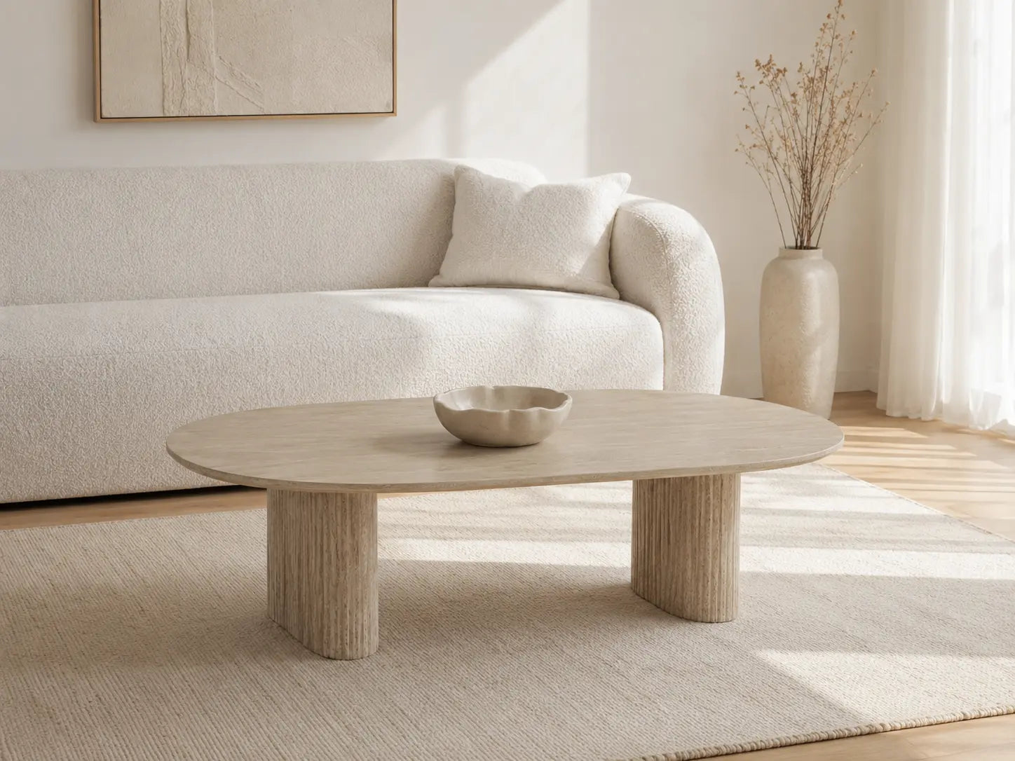 Table basse Ilia effet travertin Rêve de Chic