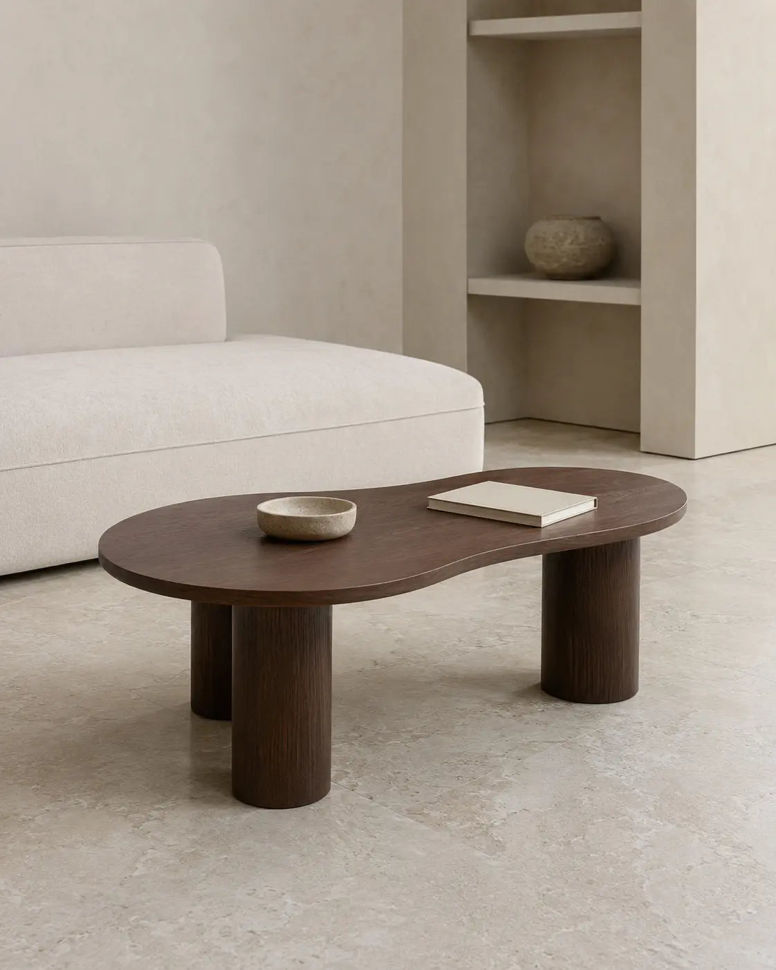 Table basse Nelya effet bois noyer Rêve de Chic