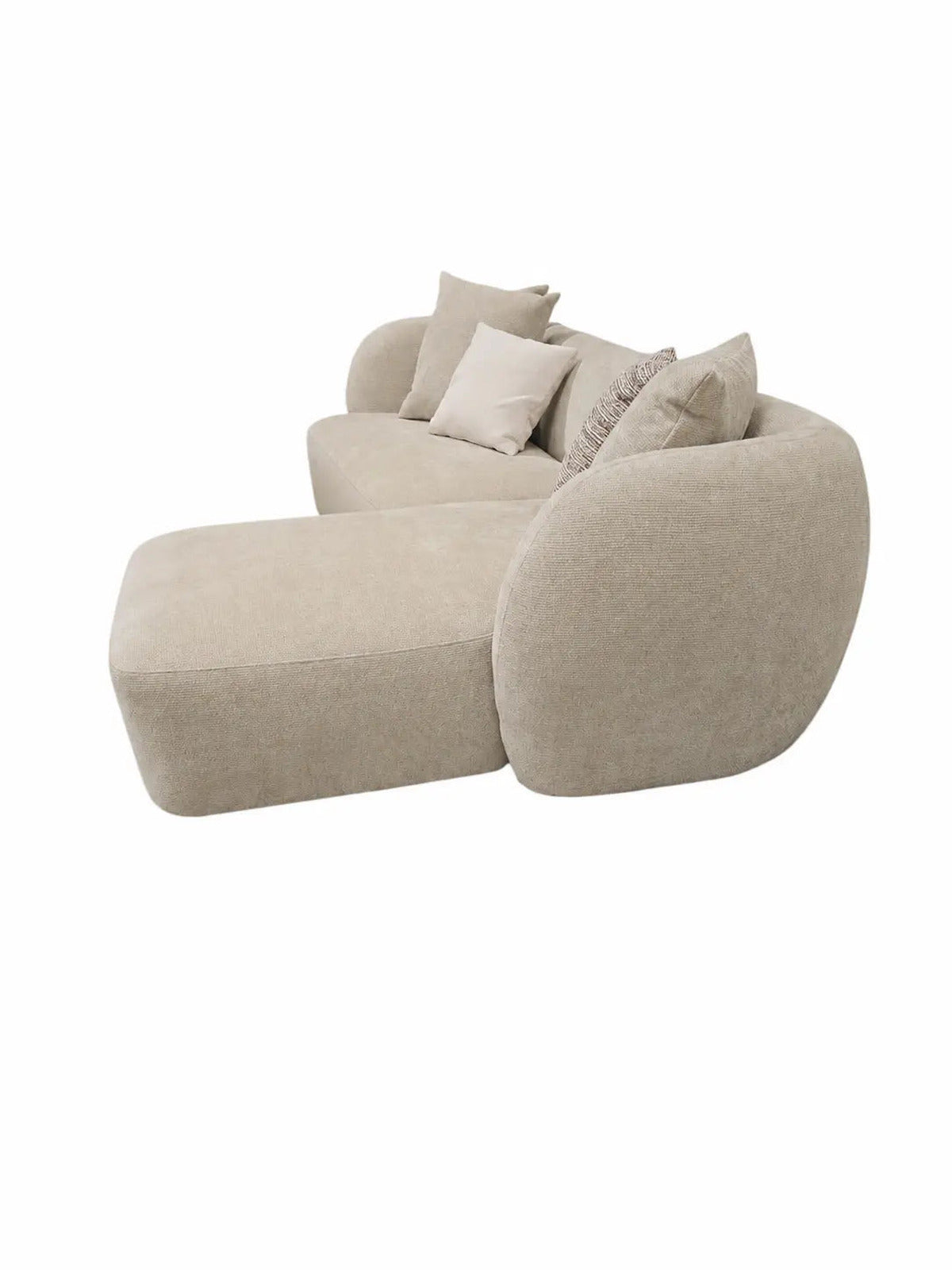 Canapé d'angle Aura chenille beige