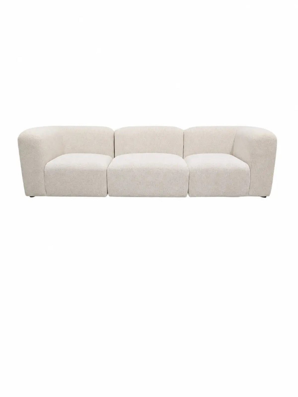 Canapé d'angle modulable Aalyiah Chenille beige
