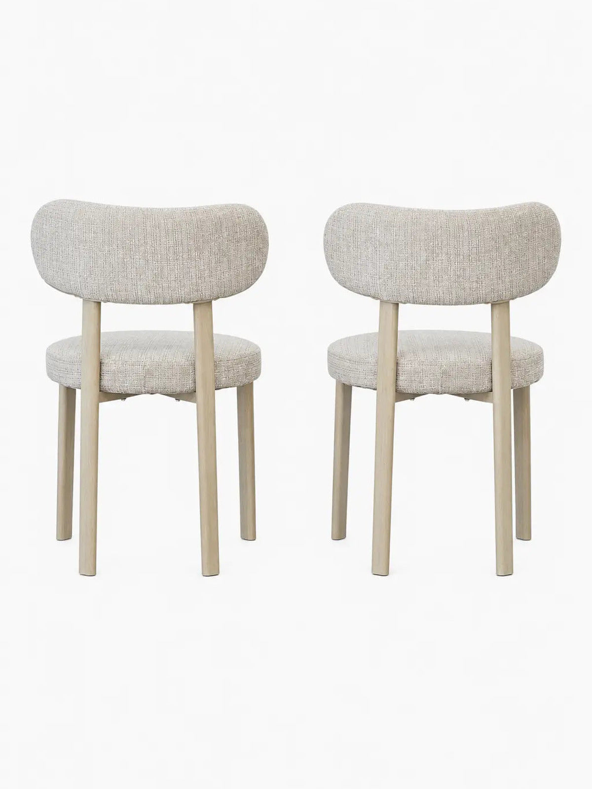 Chaise Bosco velours beige – Lot de 8