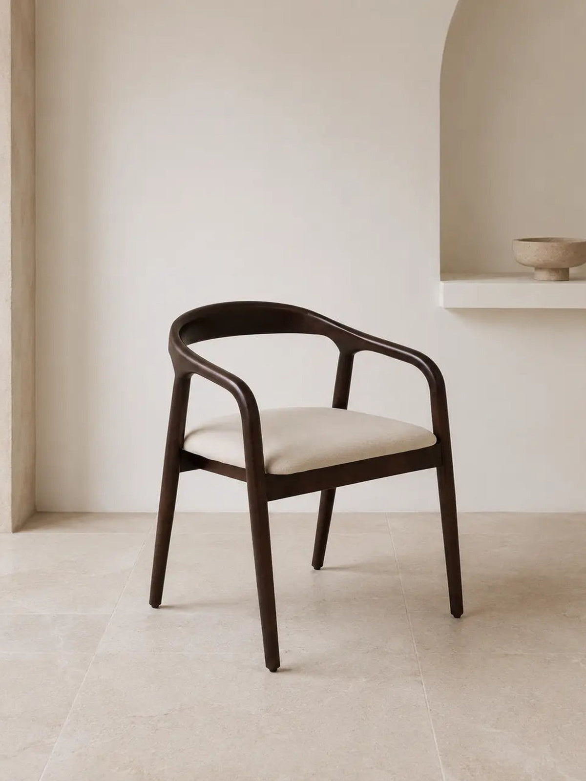 Chaise Evora bois d’hévéa marron – Lot de 4