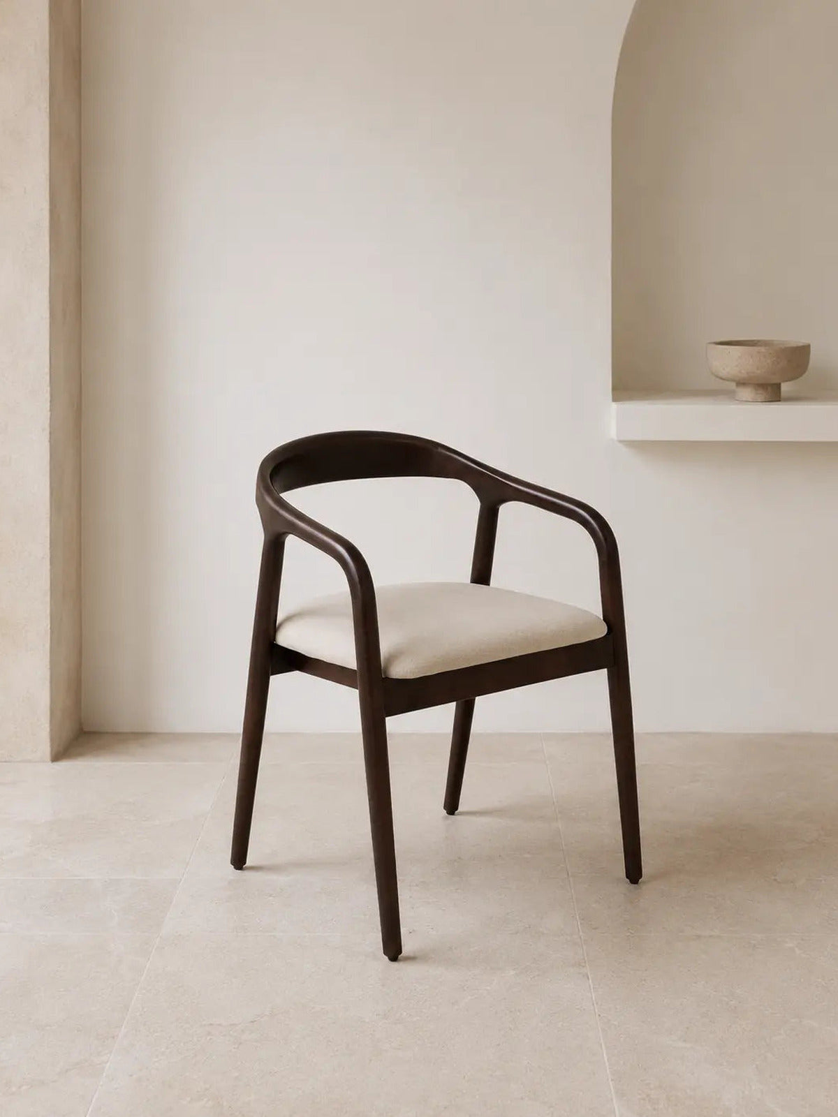 Chaise Evora bois d’hévéa marron – Lot de 8