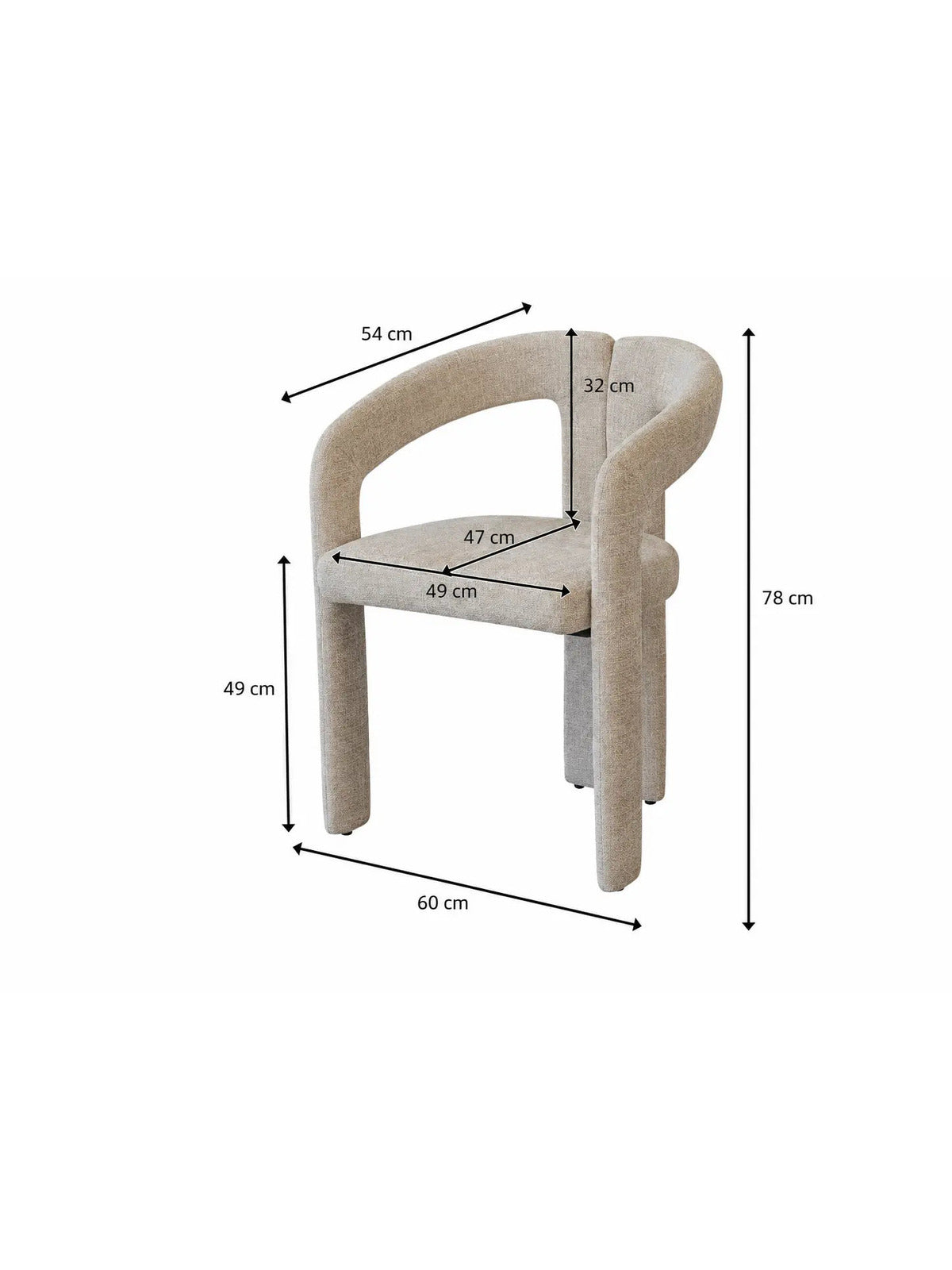 Chaise Kaya taupe – Lot de 4