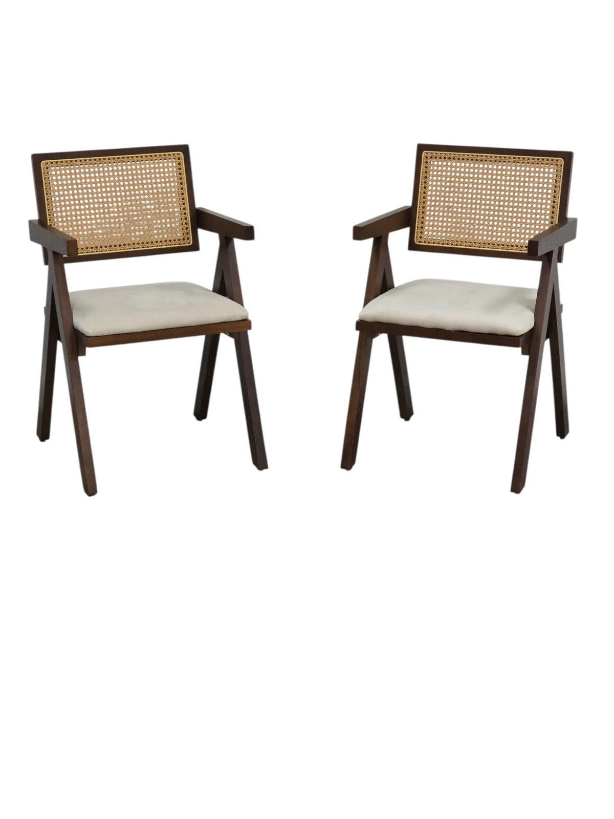 Chaise Oana bois d’hévéa marron – Lot de 8