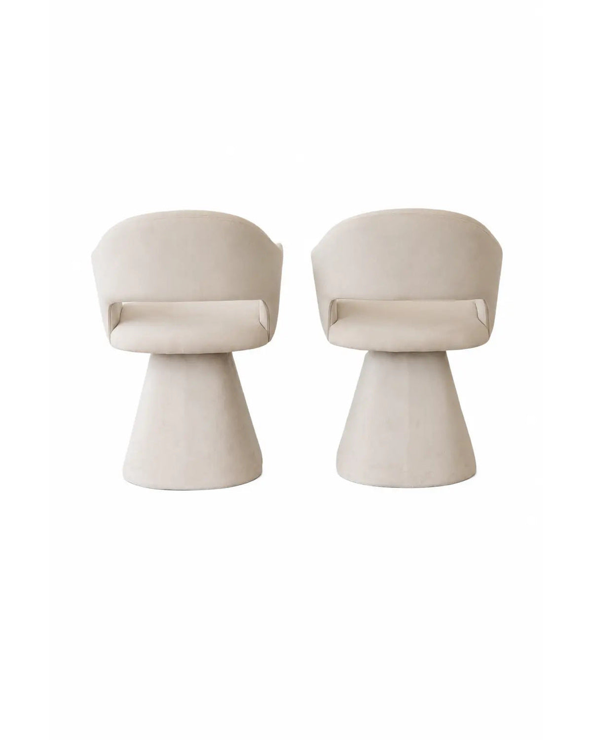 Chaise Soléa velours beige – Lot de 4