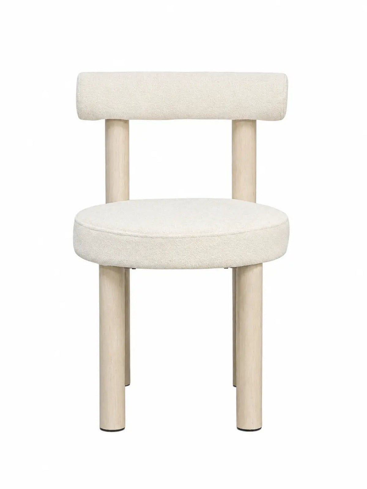 Chaise Soltis velours blanc cassé – Lot de 8