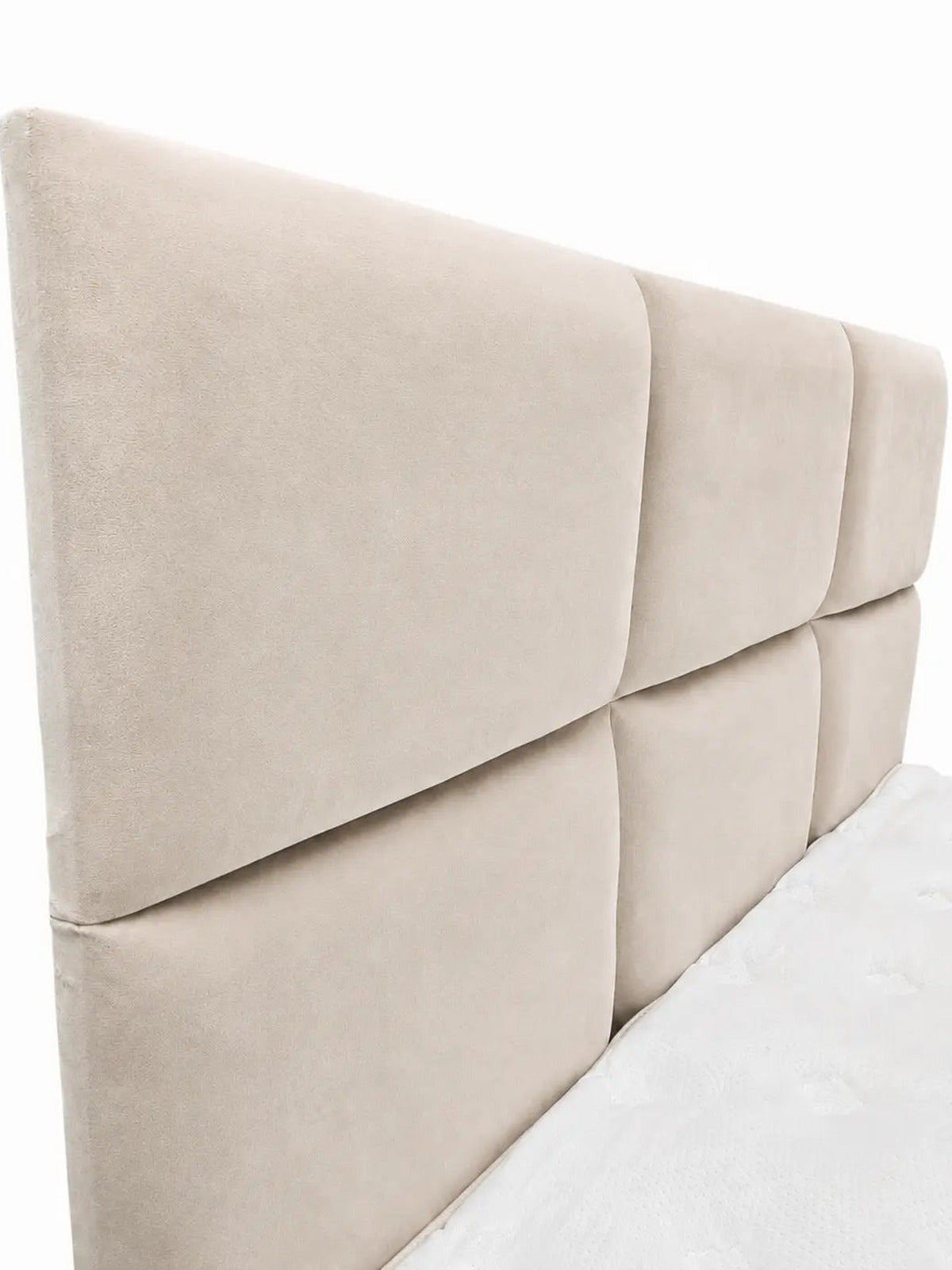 Lit coffre DUNE velours beige
