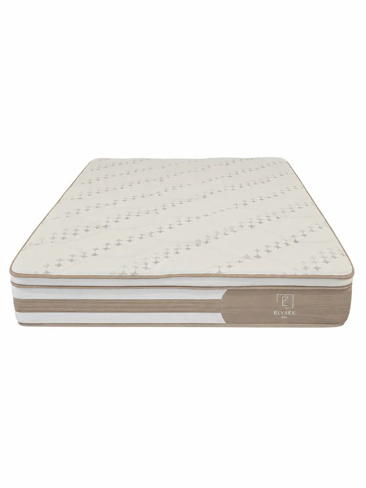 Pack Brume + Rivoli – Lit coffre chenille beige 160x200 cm + Matelas bamboo latex ressorts ensachés 5 zones
