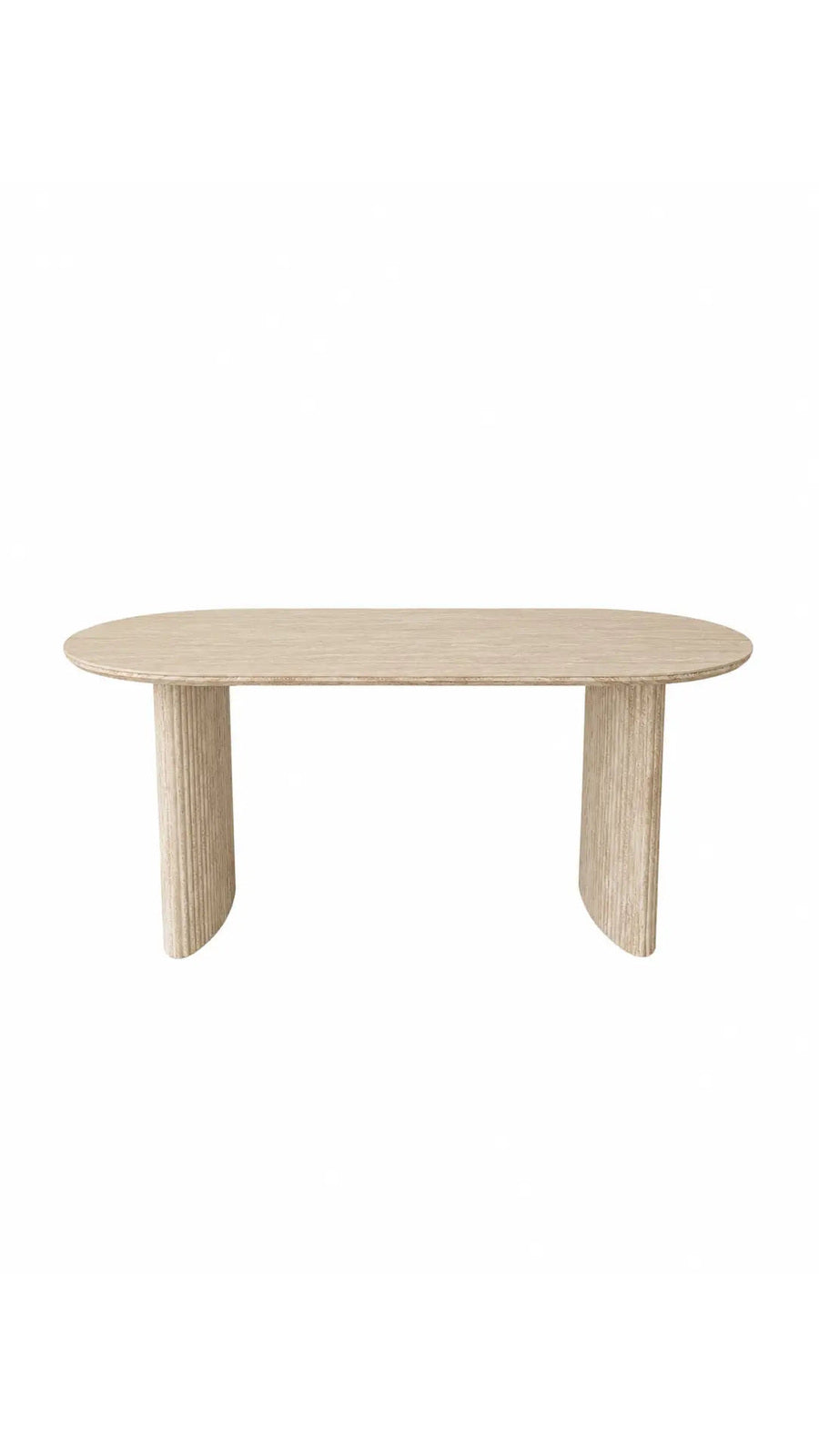 Pack Ilia effet travertin – Table à manger + table basse