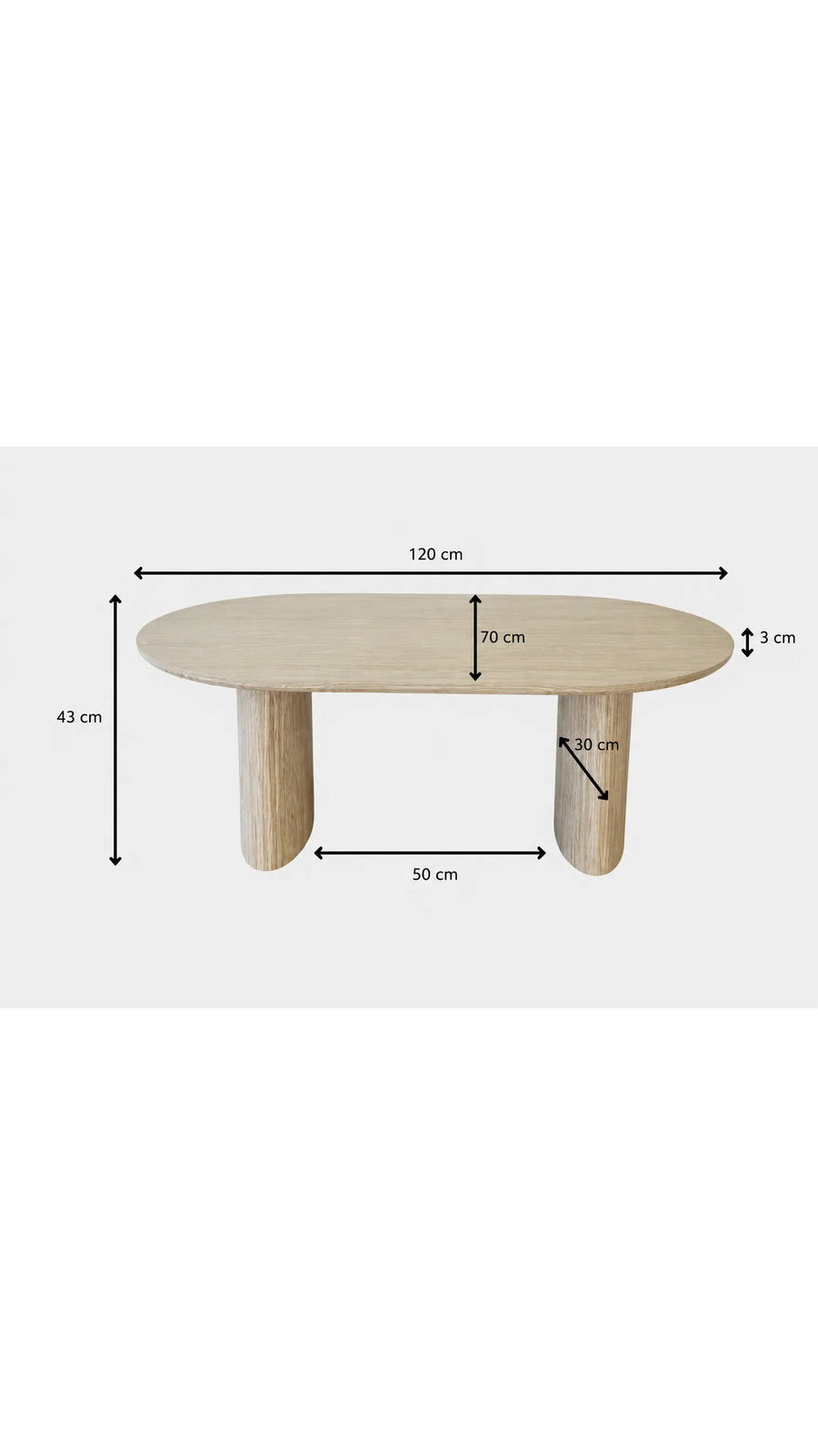 Pack Ilia effet travertin – Table à manger + table basse
