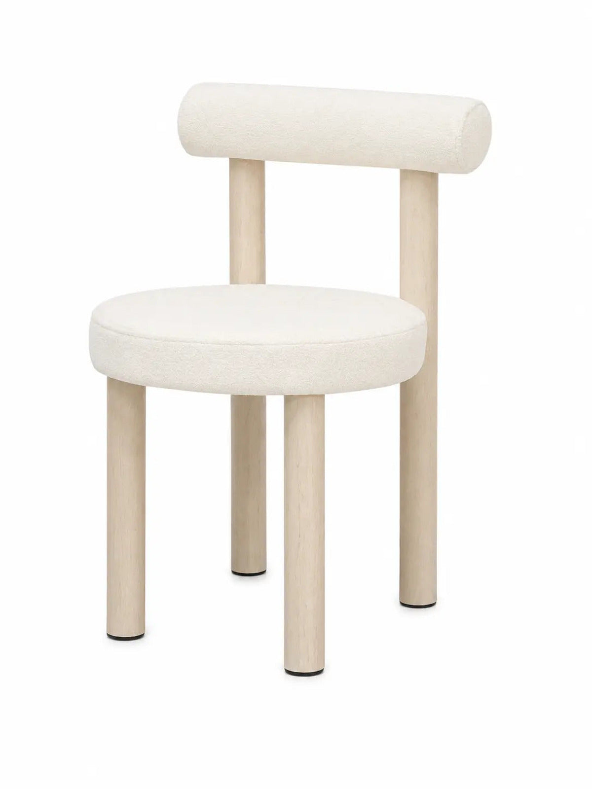 Pack Iris + Soltis – Table à manger extensible crème + 4 chaises velours blanc cassé