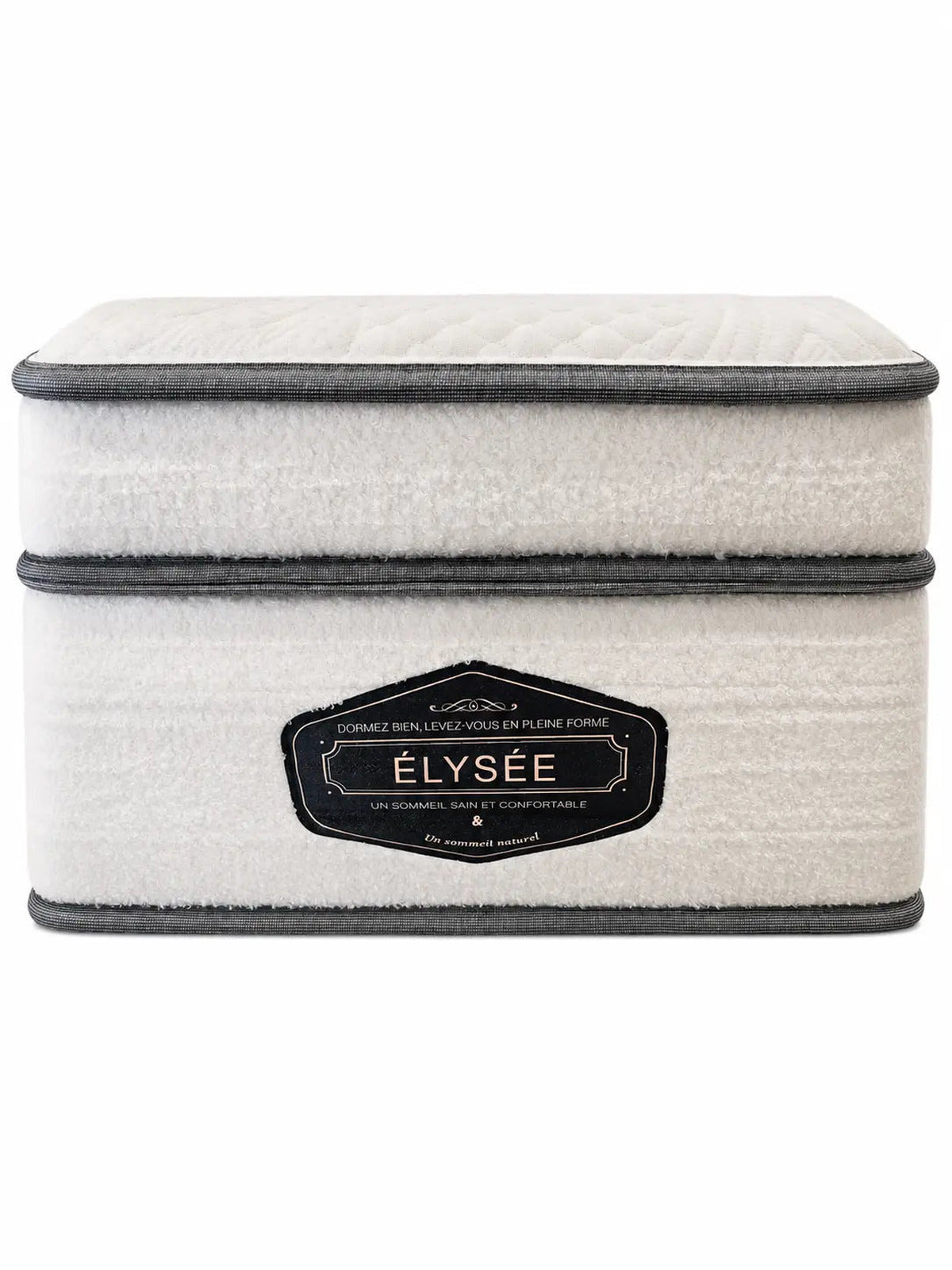Pack Nuage + Concorde – Lit coffre chenille 160x200 cm + Matelas gel mémoire de forme ressorts ensachés 5 zones