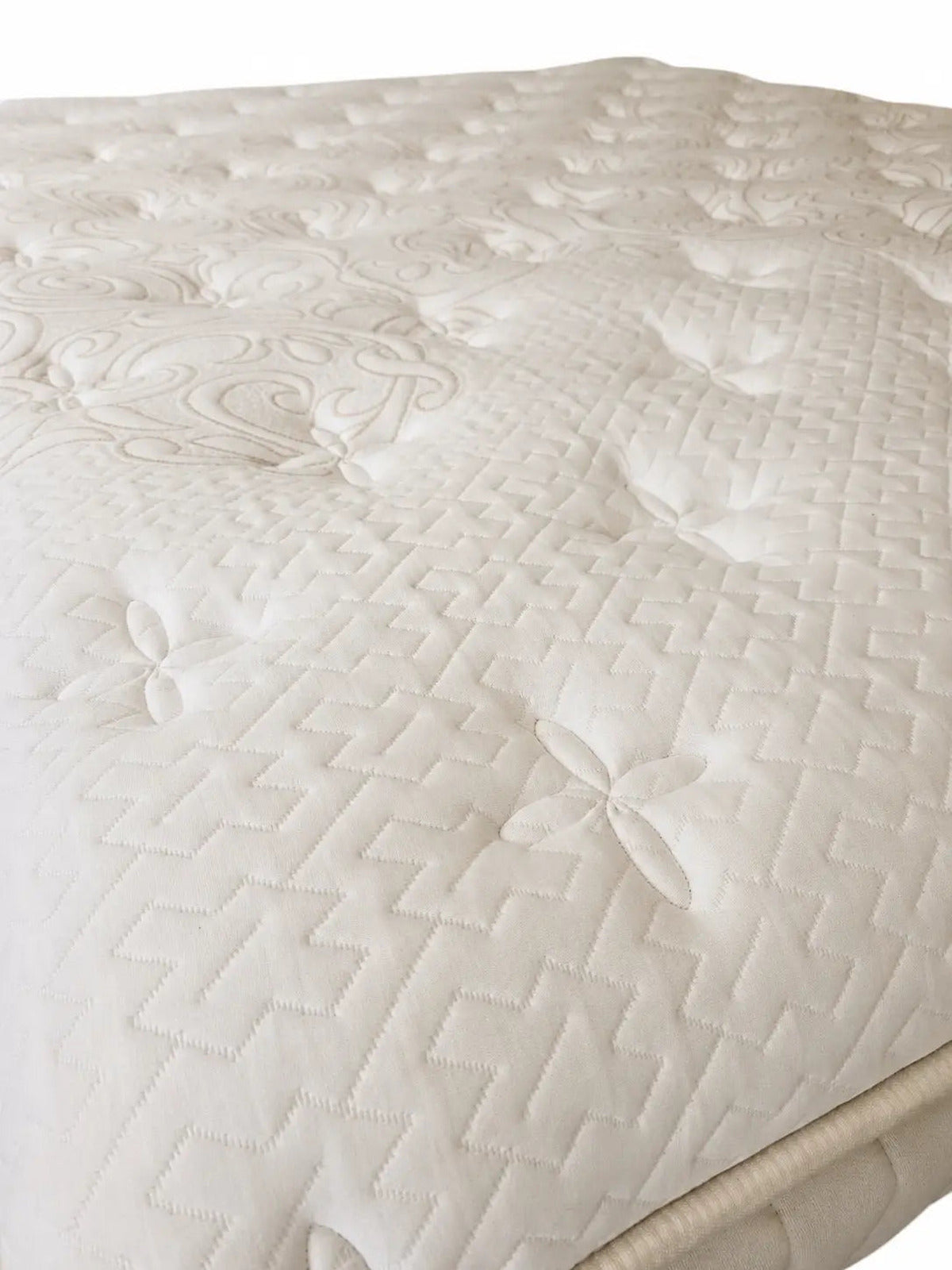 Pack Songe + Fluffy – Lit coffre chenille beige 160x200 cm + Matelas mémoire de forme double ressorts 7 zones
