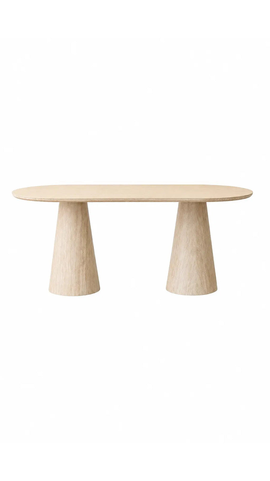 Pack Yuna + Lizéa – Table à manger ovale céramique beige effet travertin + 4 chaises velours beige