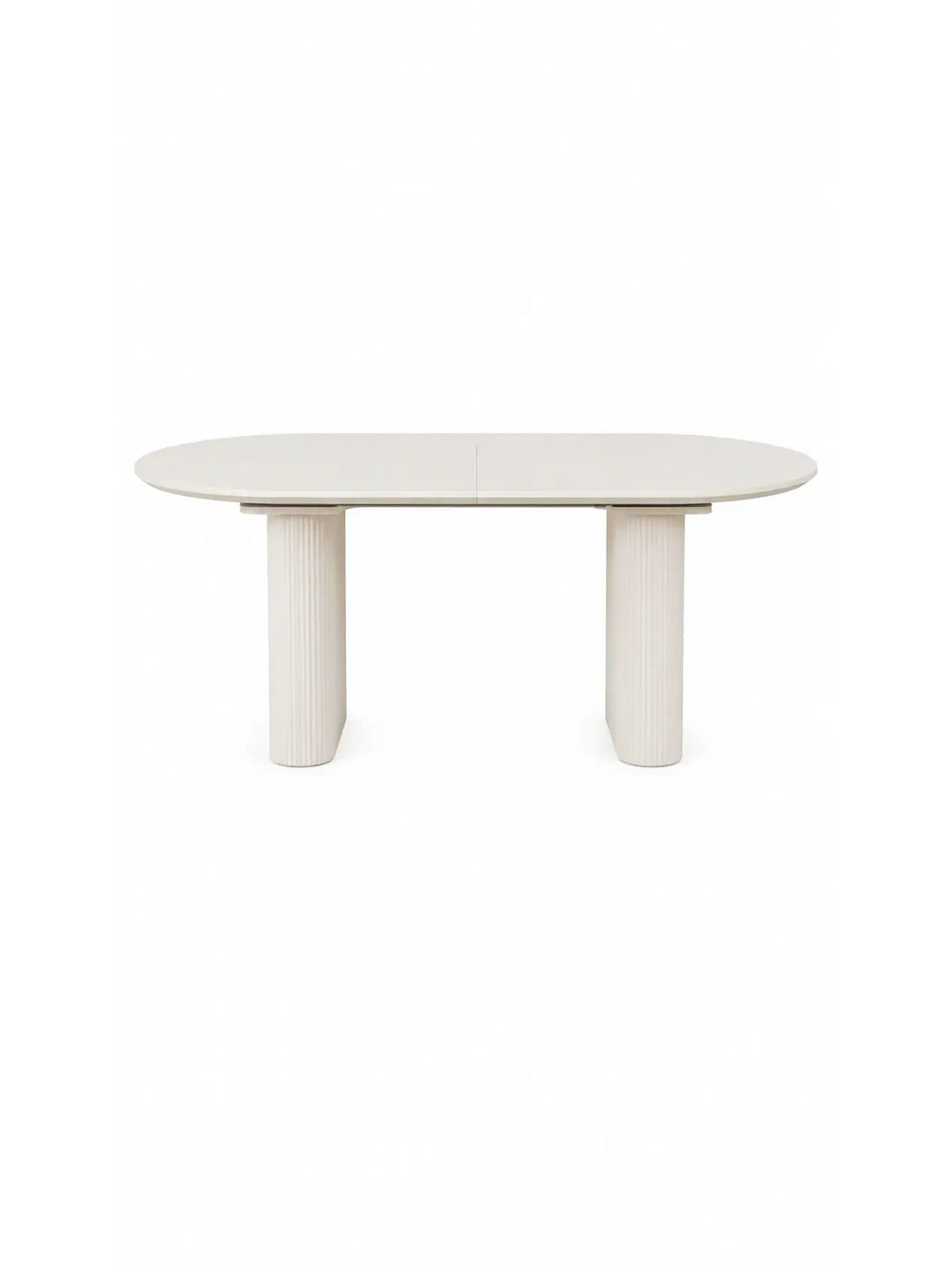 Table à manger extensible Iris crème effet bois