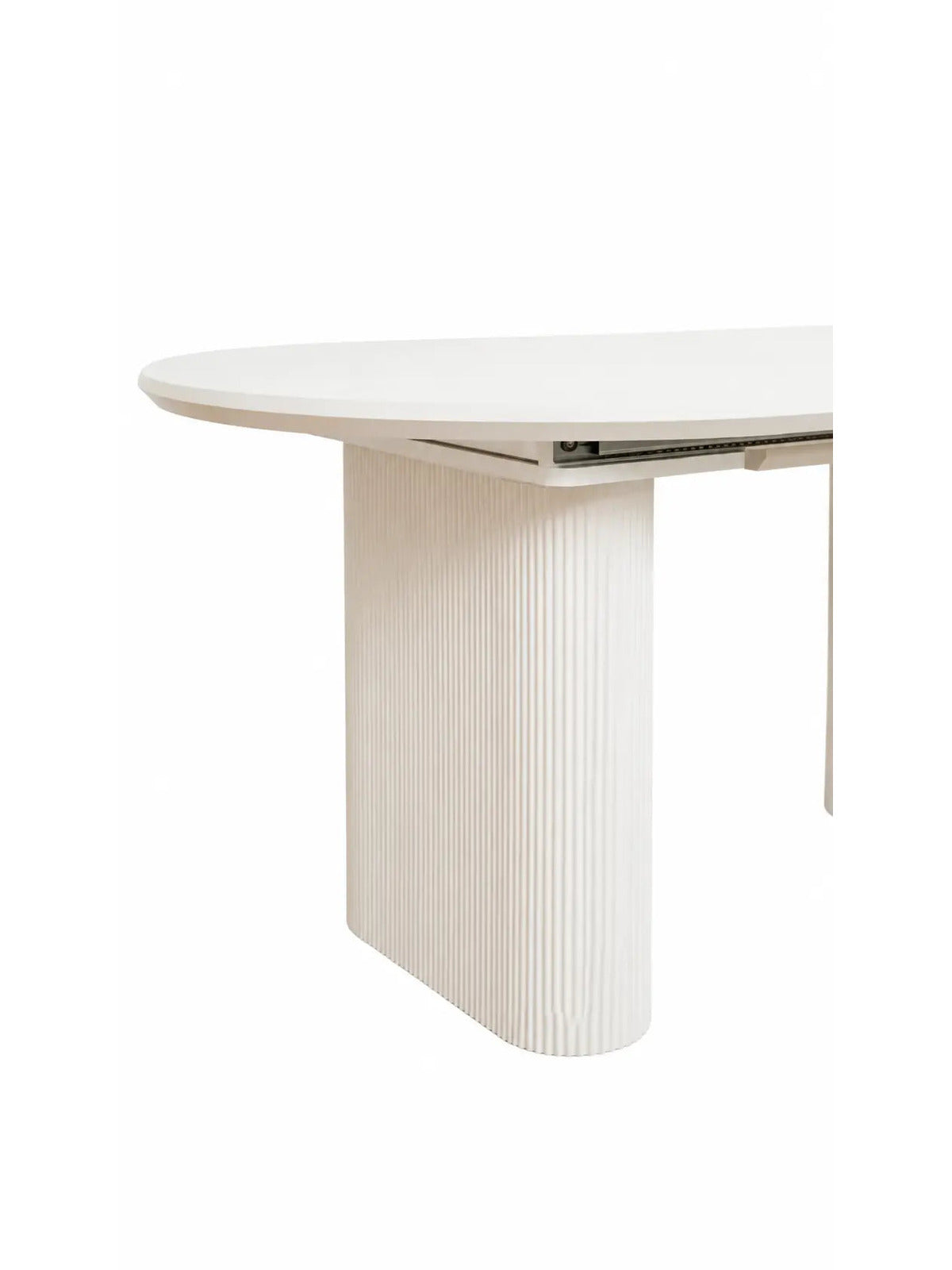 Table à manger extensible Iris crème effet bois