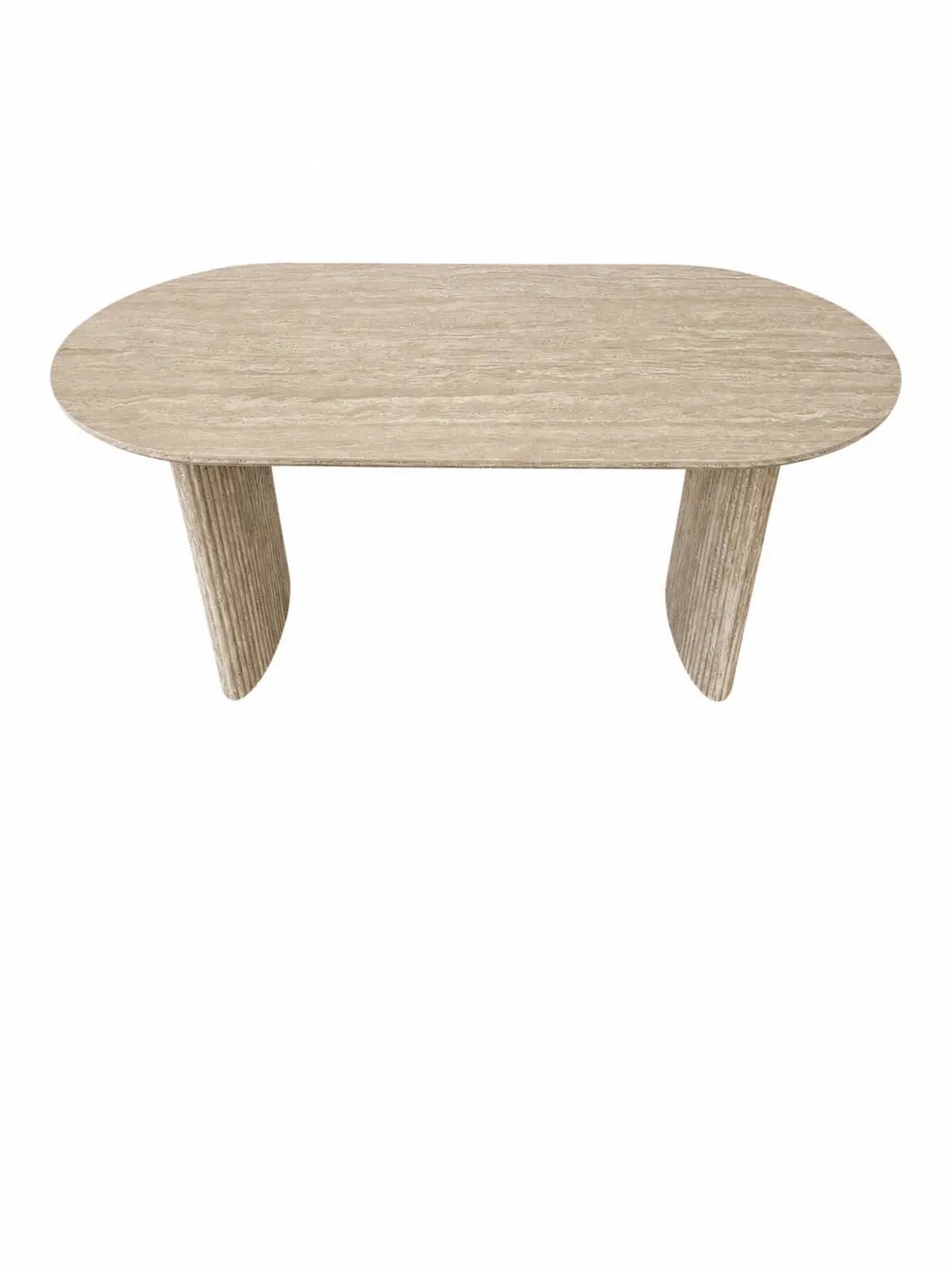 Table à manger Ilia beige effet travertin
