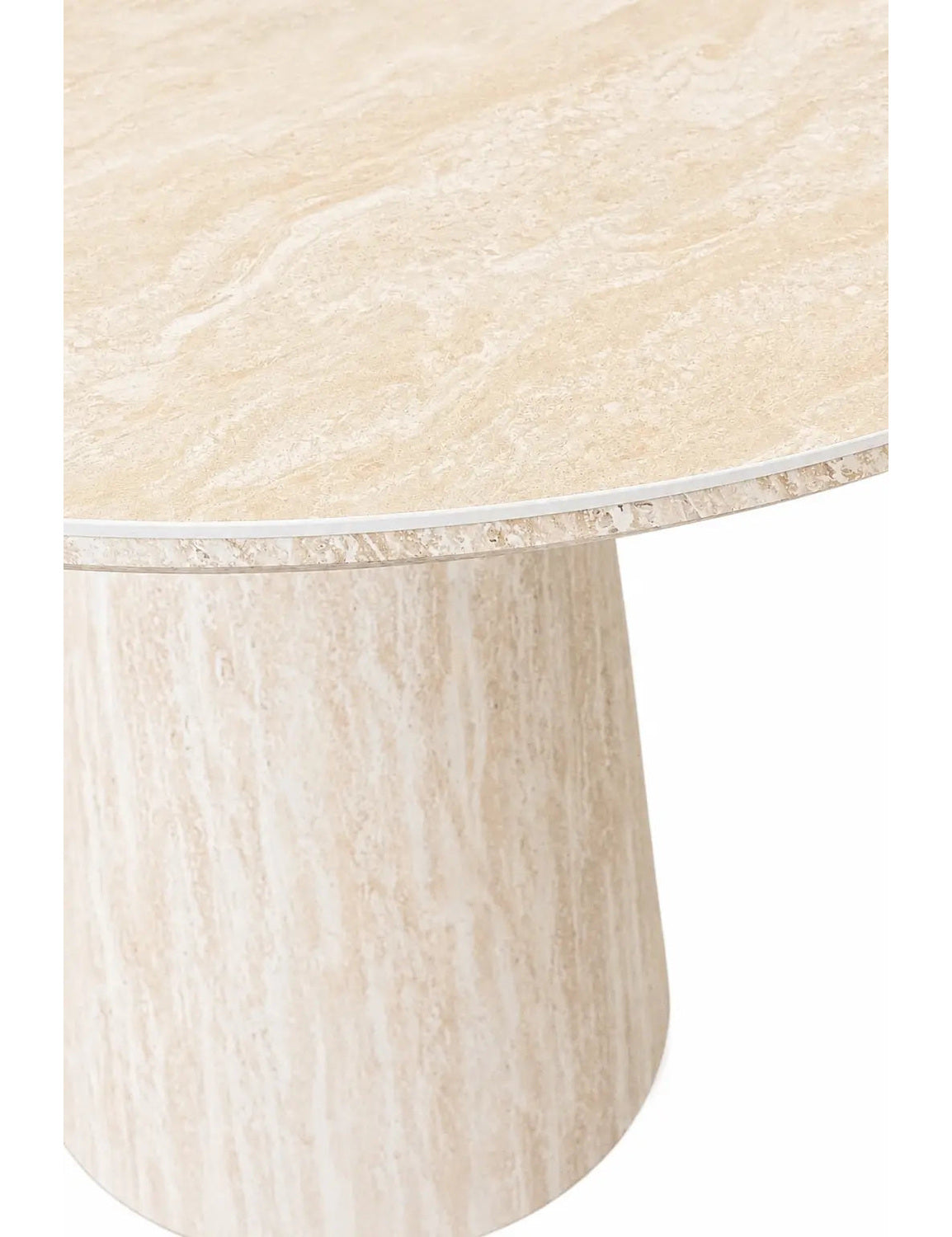 Table à manger Yuna beige effet travertin