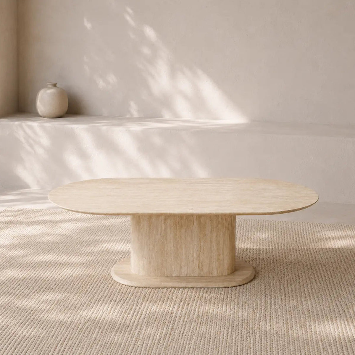 Table basse Orlane effet travertin