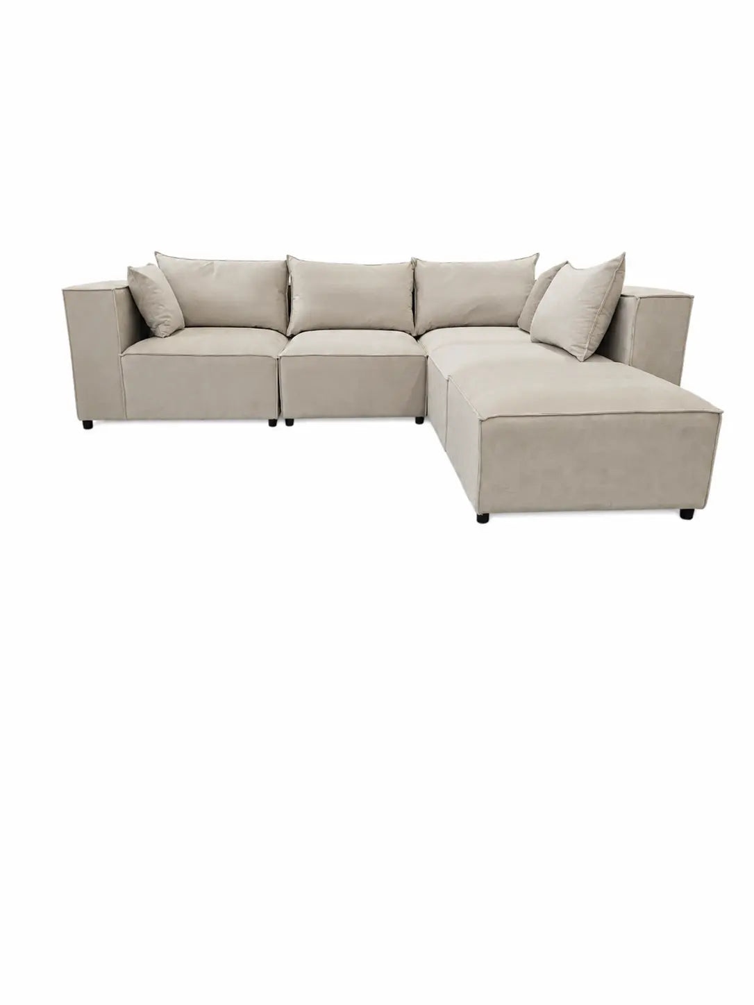 Canapé d’angle modulable Iconic 4 + pouf  Rêve de Chic