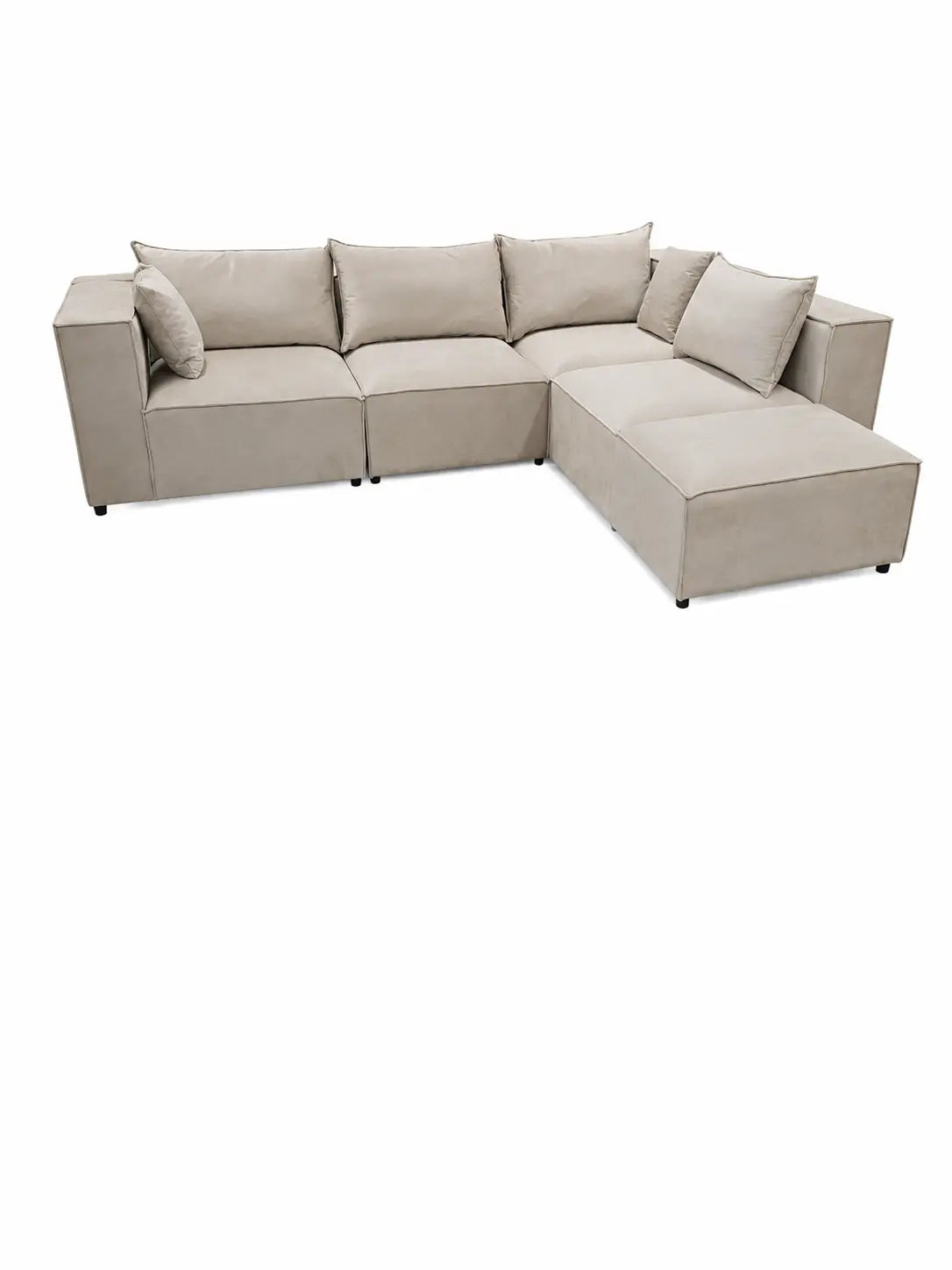 Canapé d’angle modulable Iconic 4 + pouf  Rêve de Chic