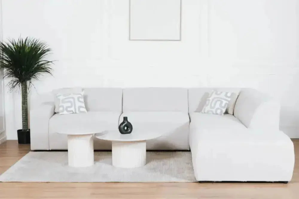 Canapé d’angle modulable Salomé + pouf  Rêve de Chic