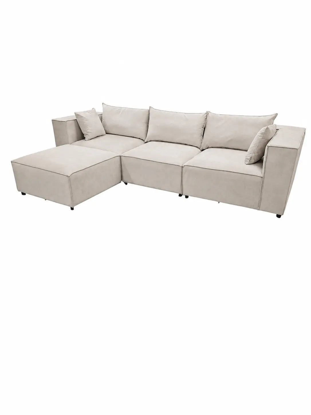 Canapé droit modulable Iconic avec pouf  Rêve de Chic