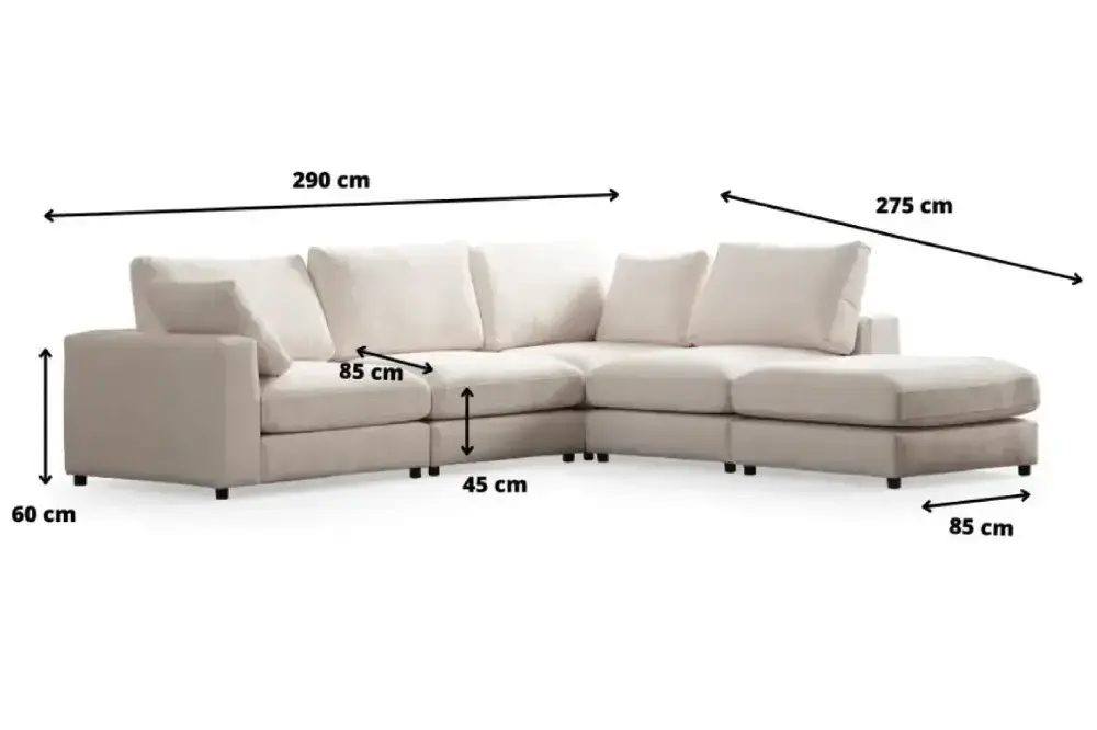 Canapé modulable Isaya 4+1  Rêve de Chic