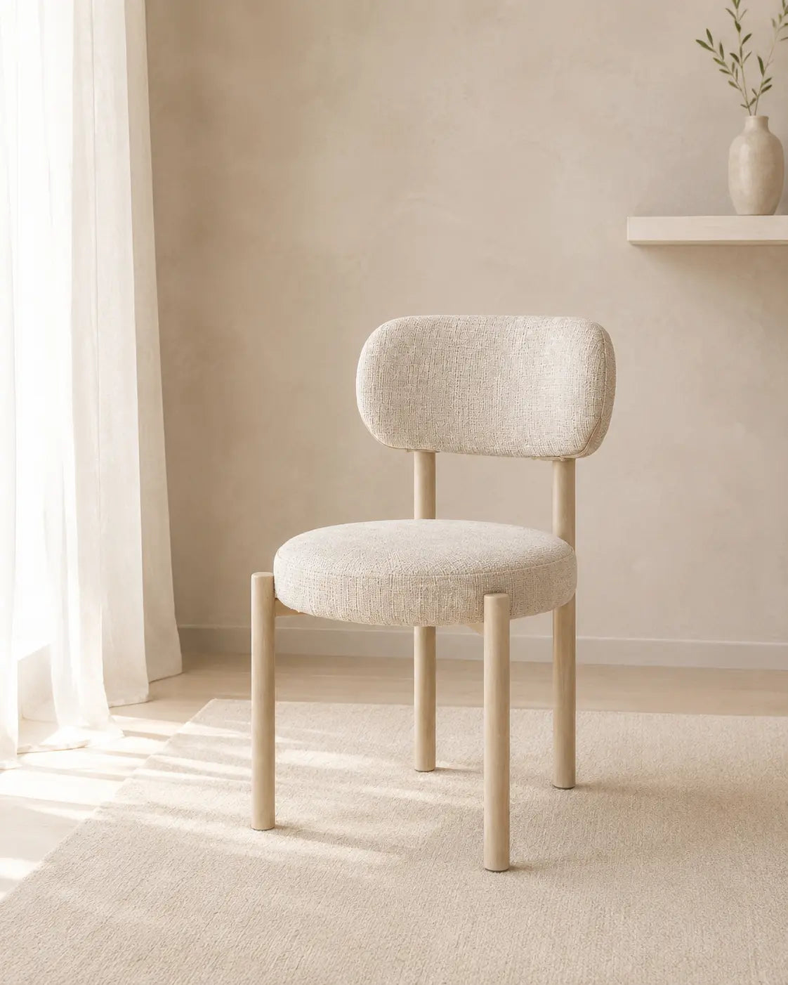 Chaise Bosco velours beige – Lot de 4  Rêve de Chic