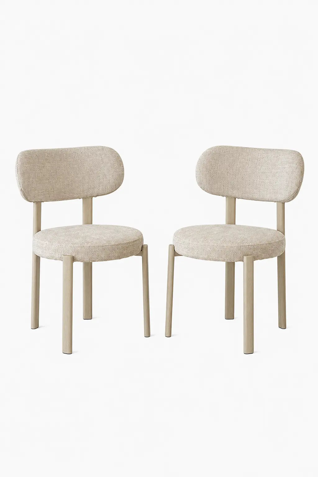 Chaise Bosco velours beige – Lot de 4  Rêve de Chic