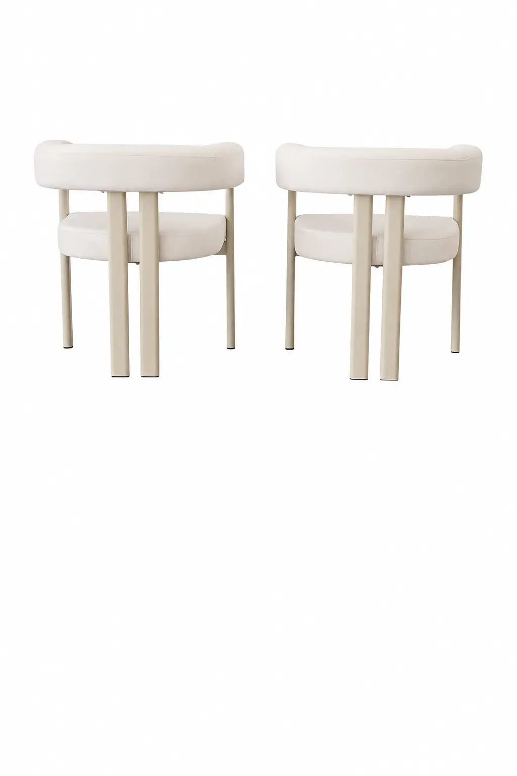 Chaise Lizéa velours beige – Lot de 4  Rêve de Chic
