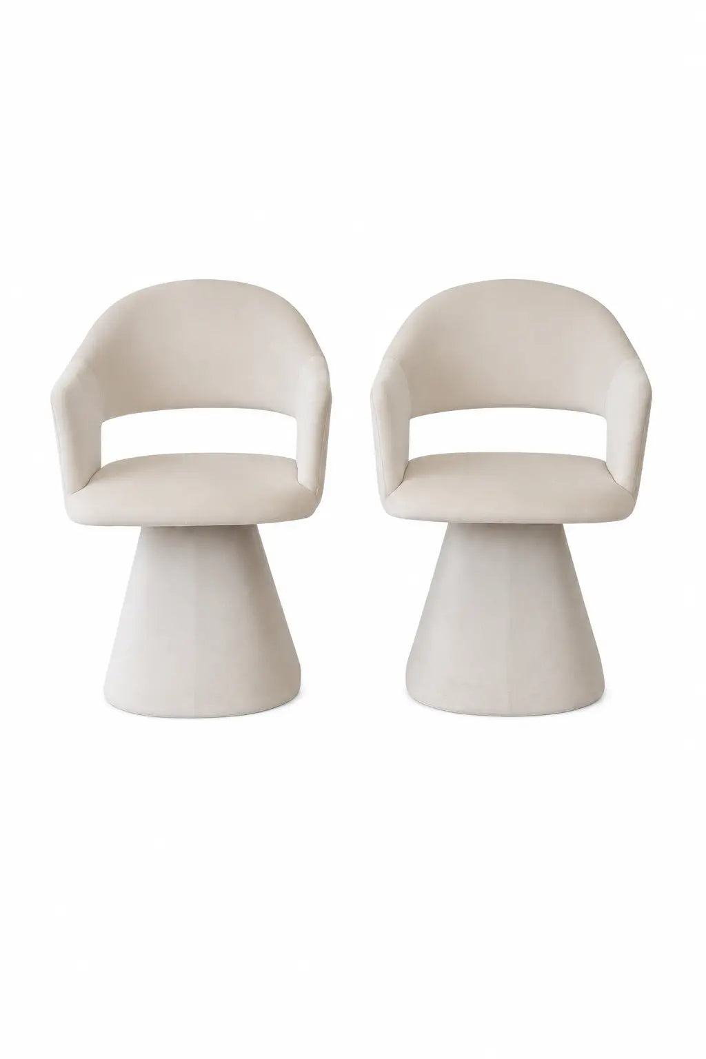 Chaise Soléa velours beige – Lot de 4  Rêve de Chic