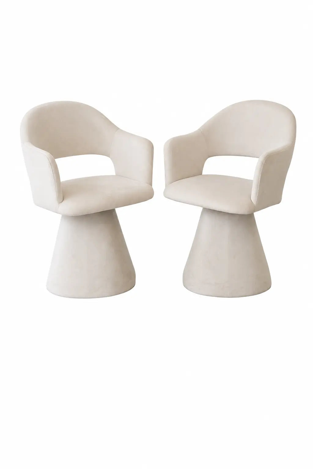 Chaise Soléa velours beige – Lot de 4  Rêve de Chic