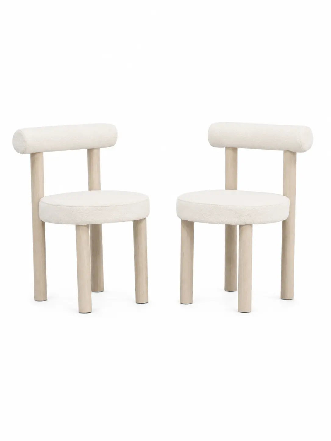 Chaise Soltis velours blanc cassé – Lot de 4  Rêve de Chic