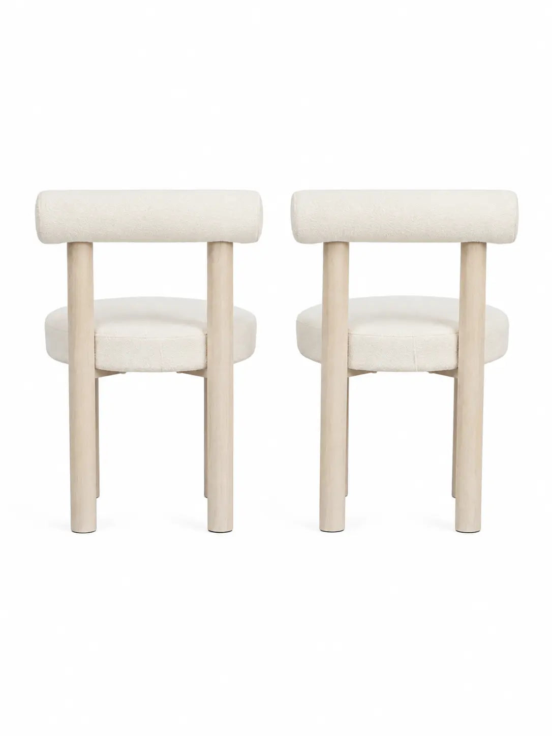 Chaise Soltis velours blanc cassé – Lot de 4  Rêve de Chic