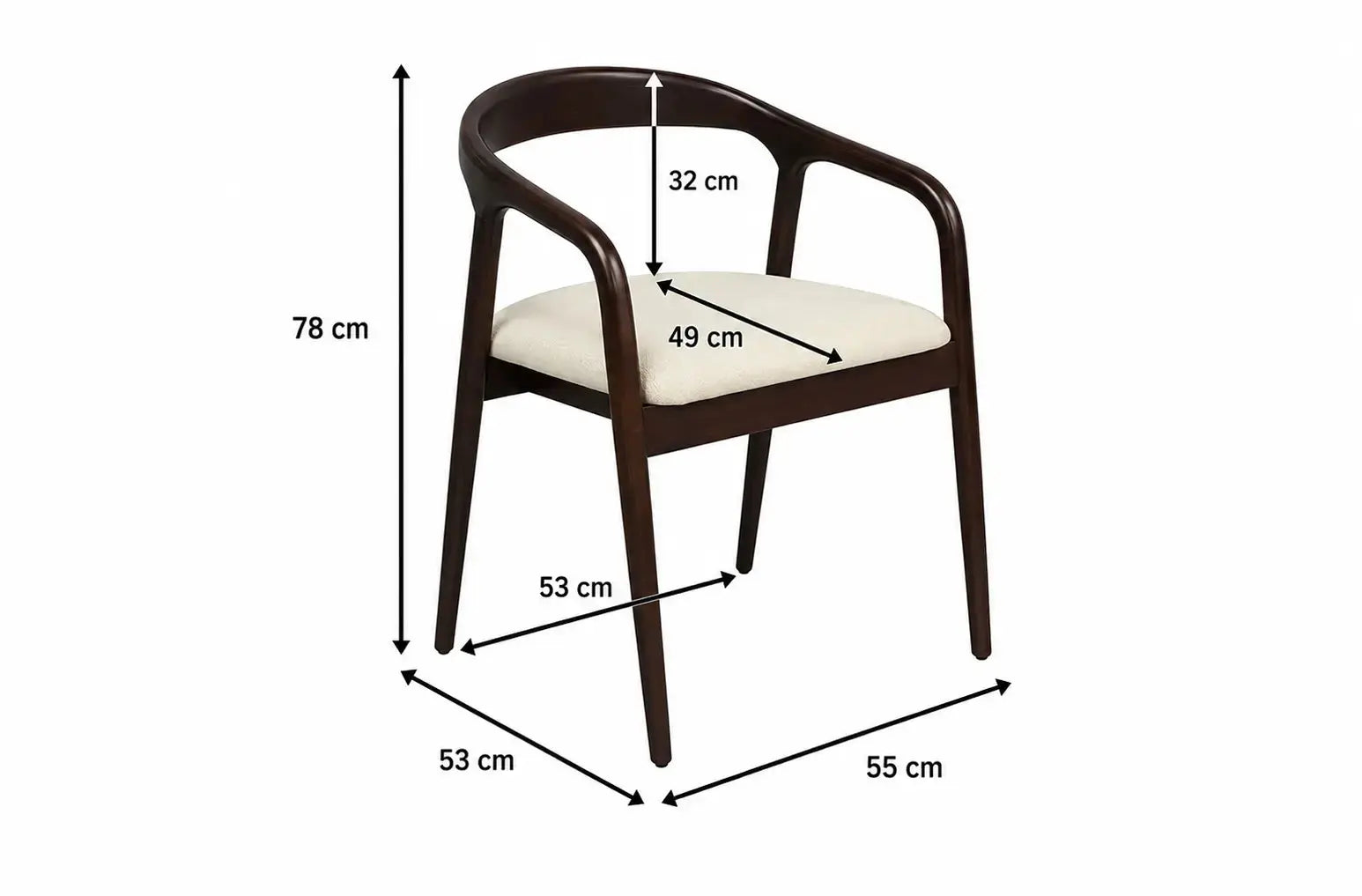 Pack Havana + Evora – Table à manger marron effet bois noyer + 4 chaises bois d'hévéa  Rêve de Chic
