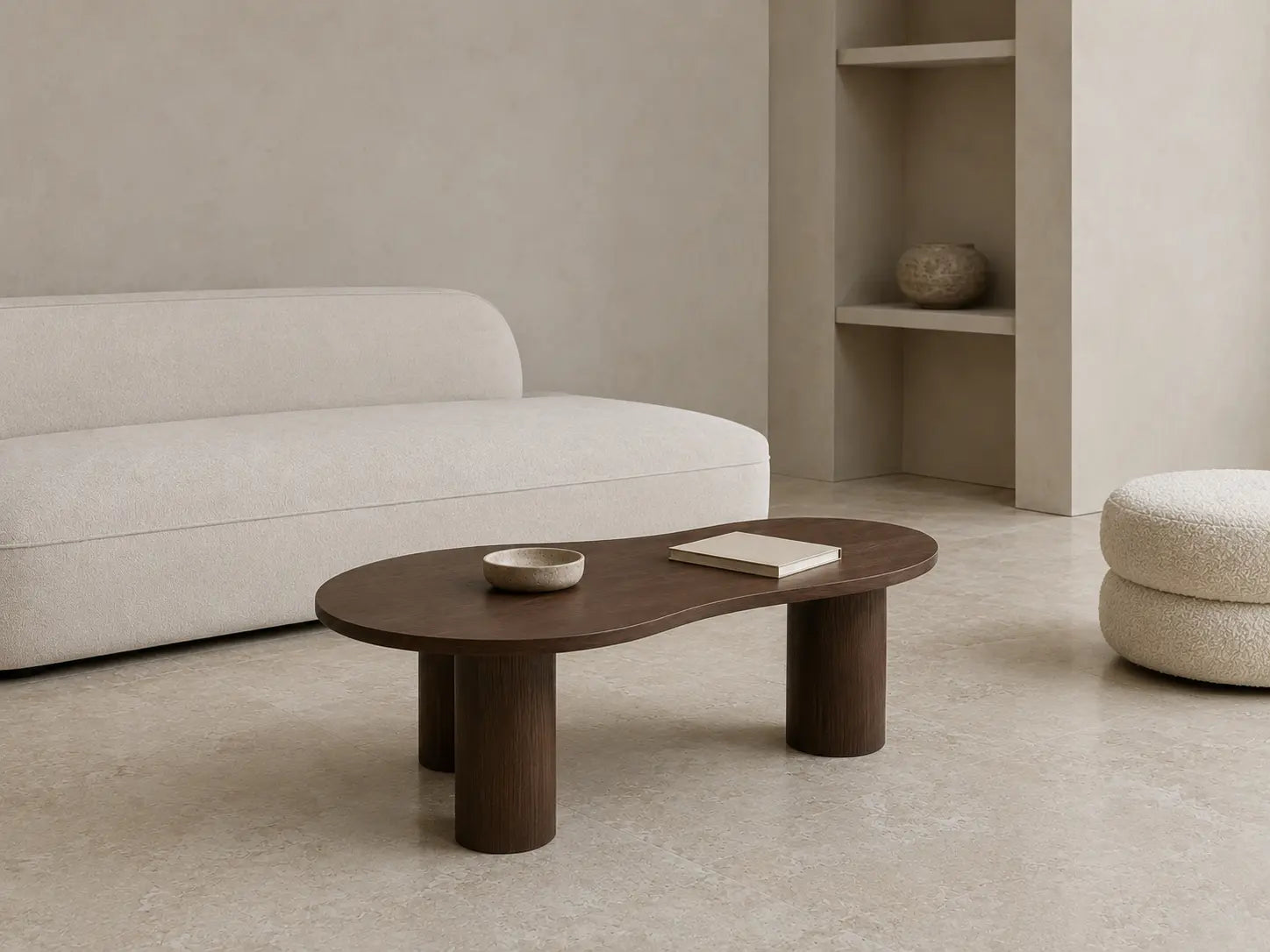 Table basse Nelya effet bois noyer  Rêve de Chic